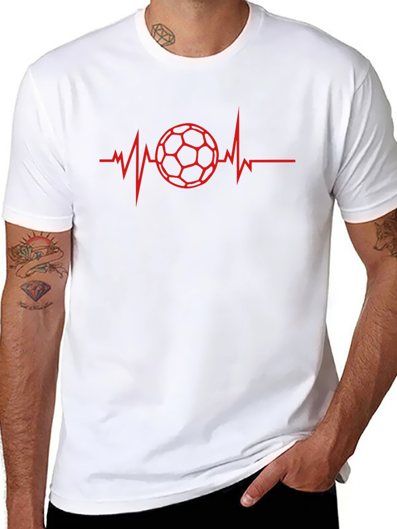 Soccer Heartbeat T-Shirt - Sporty Graphic Tee