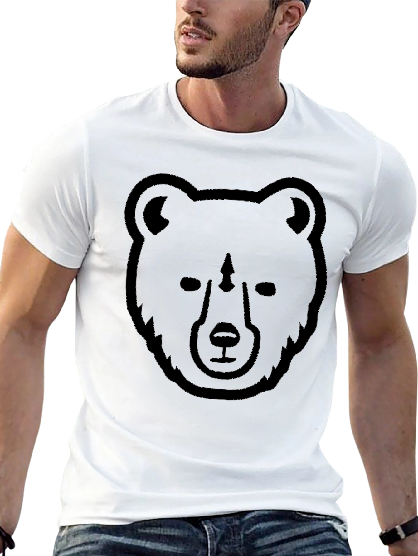 Black Bear Graphic T-Shirt - Stylish Animal Design