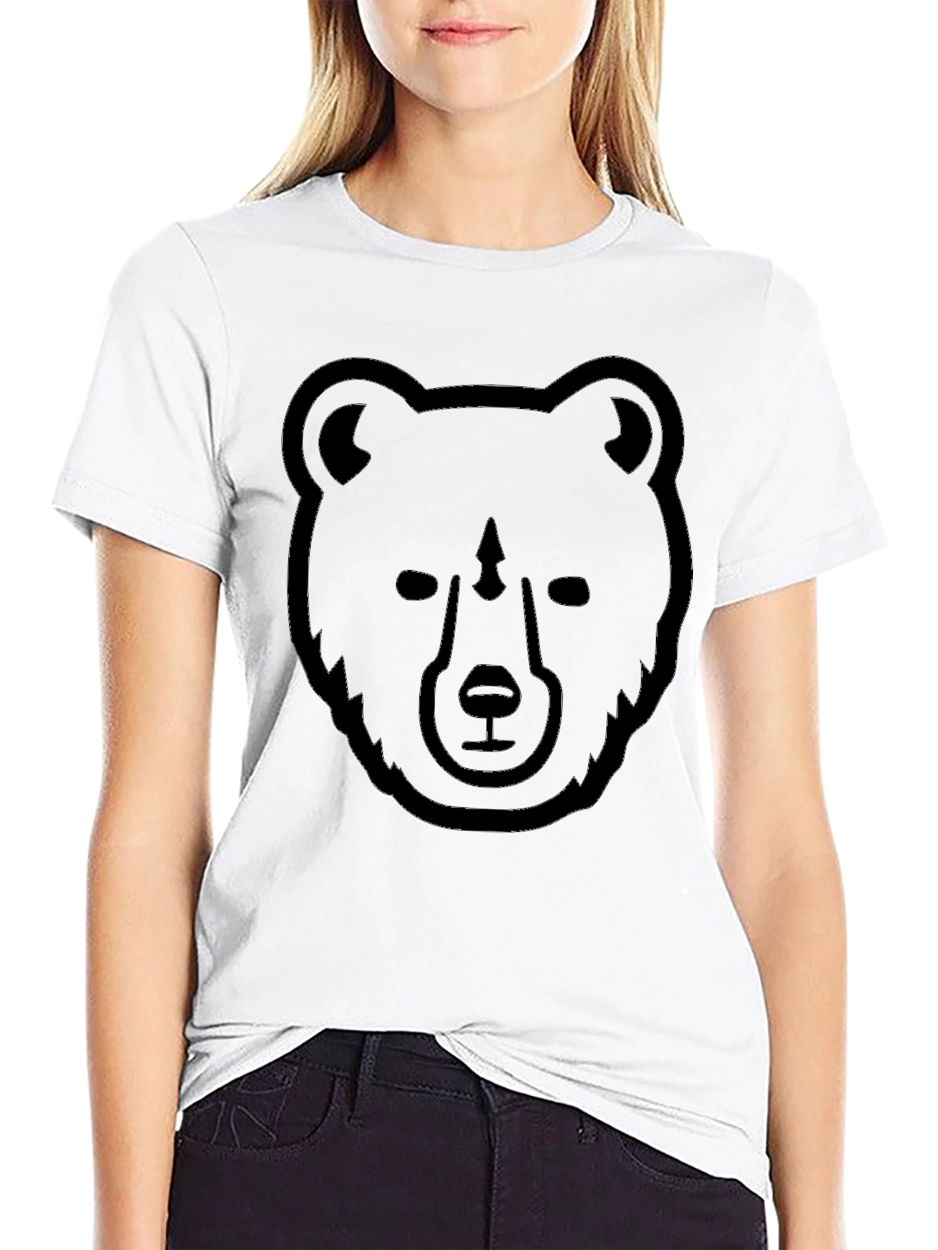 Black Bear Graphic T-Shirt - Stylish Animal Design
