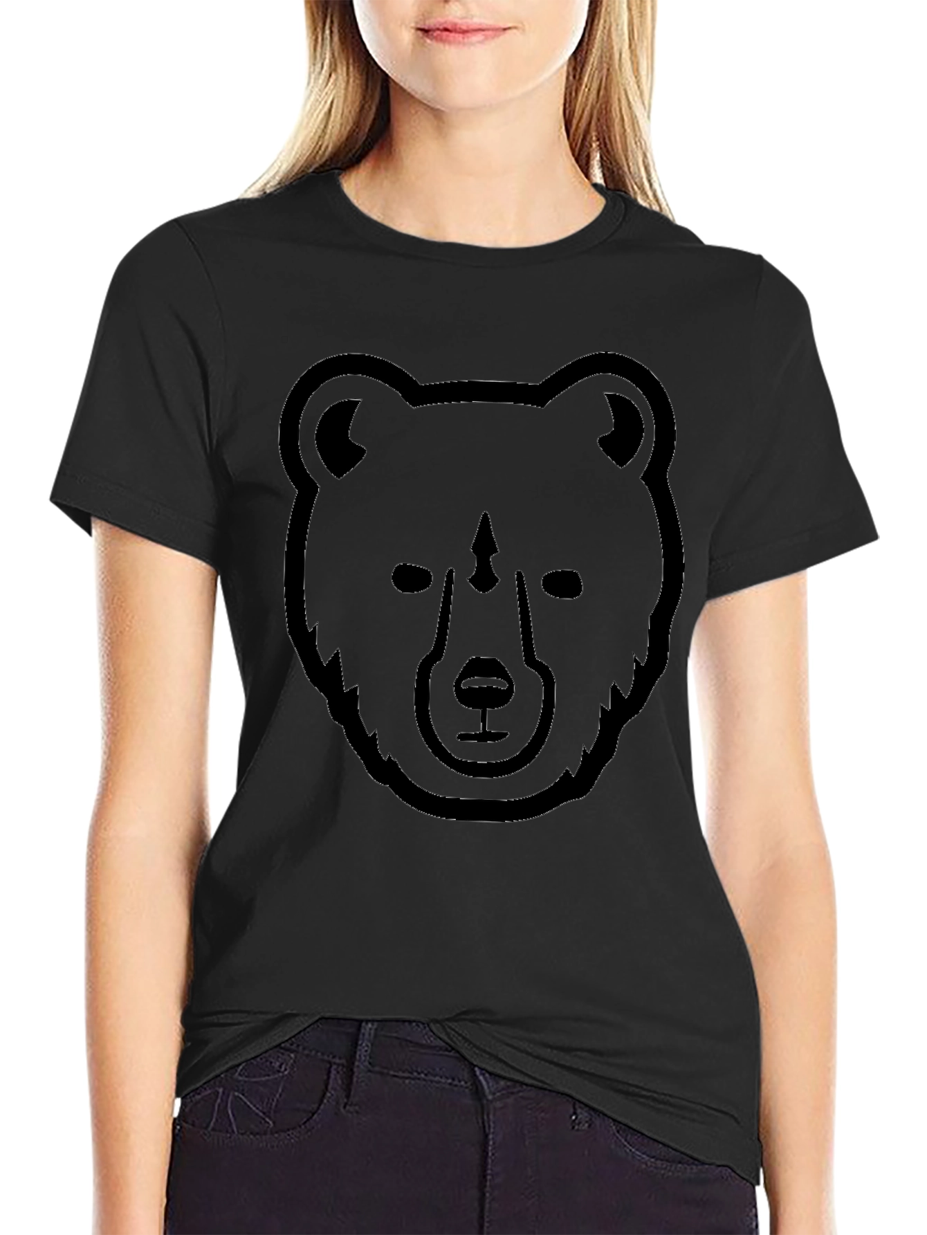 Black Bear Graphic T-Shirt - Stylish Animal Design