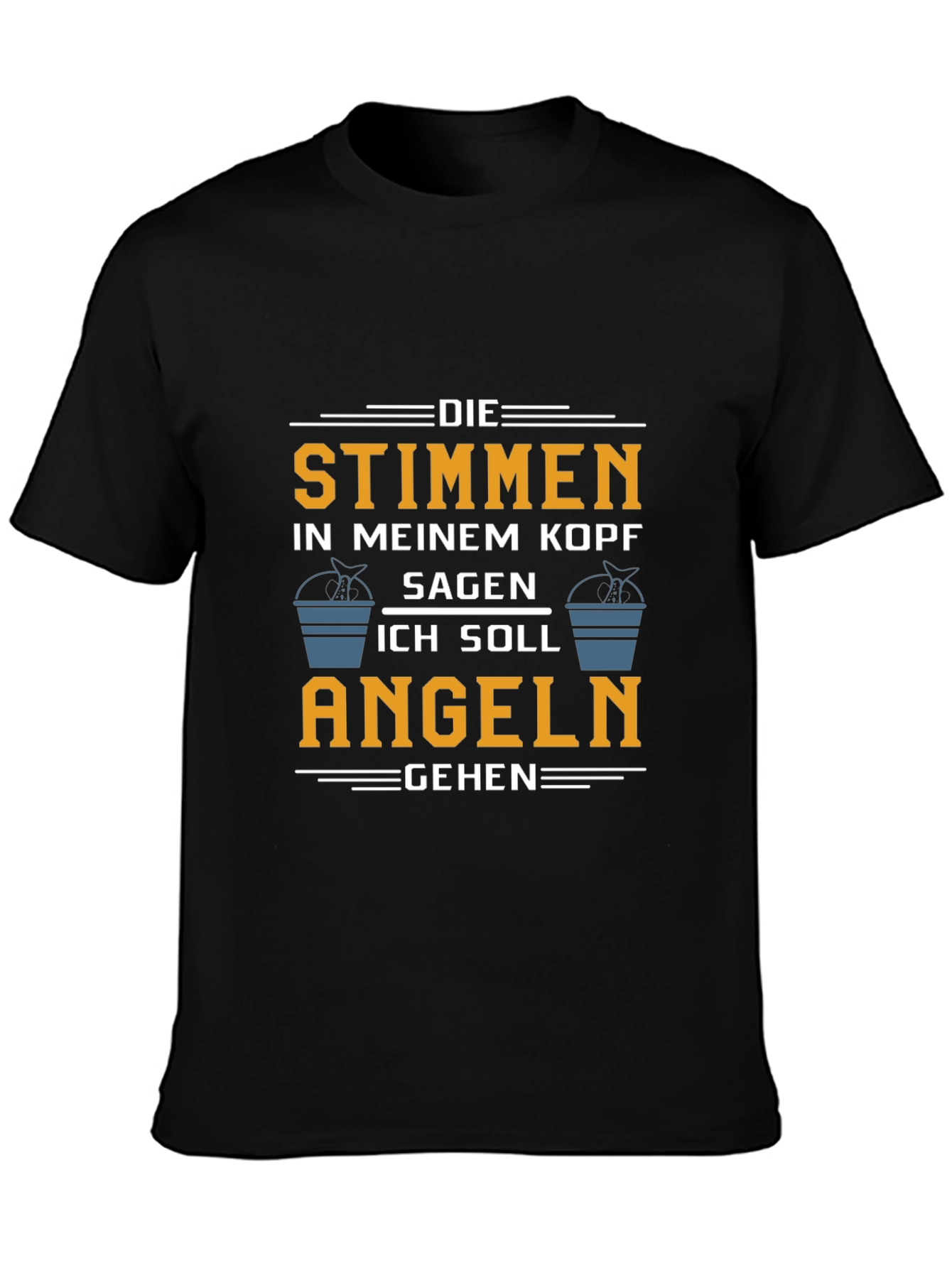 Die Stimmen T-Shirt: Funny Fishing Tee for Anglers