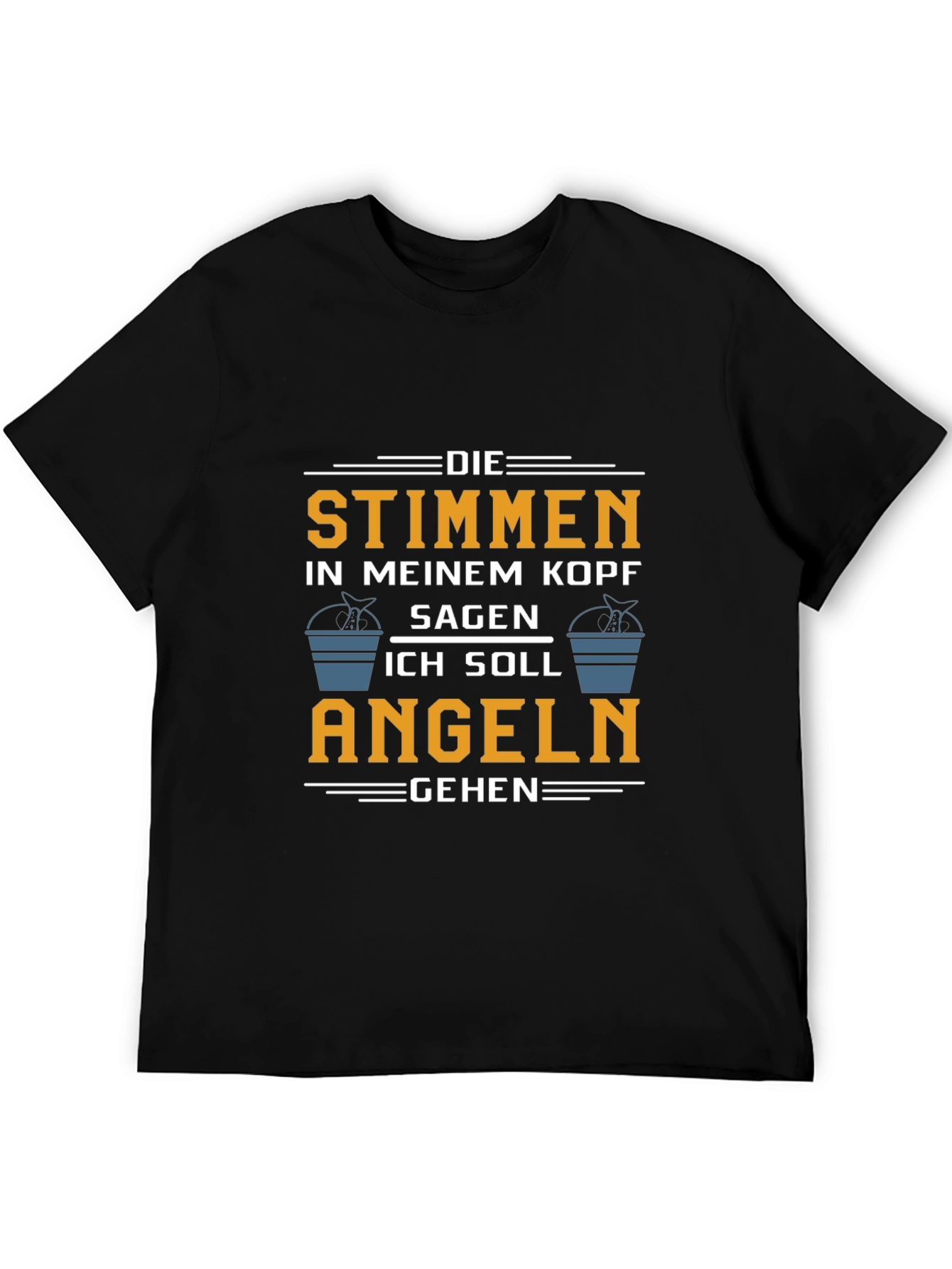 Die Stimmen T-Shirt: Funny Fishing Tee for Anglers
