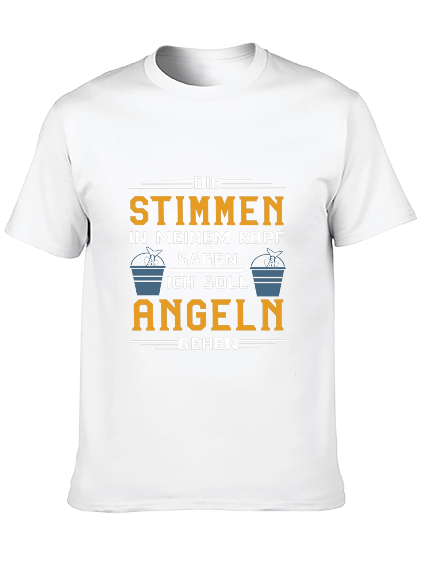 Die Stimmen T-Shirt: Funny Fishing Tee for Anglers
