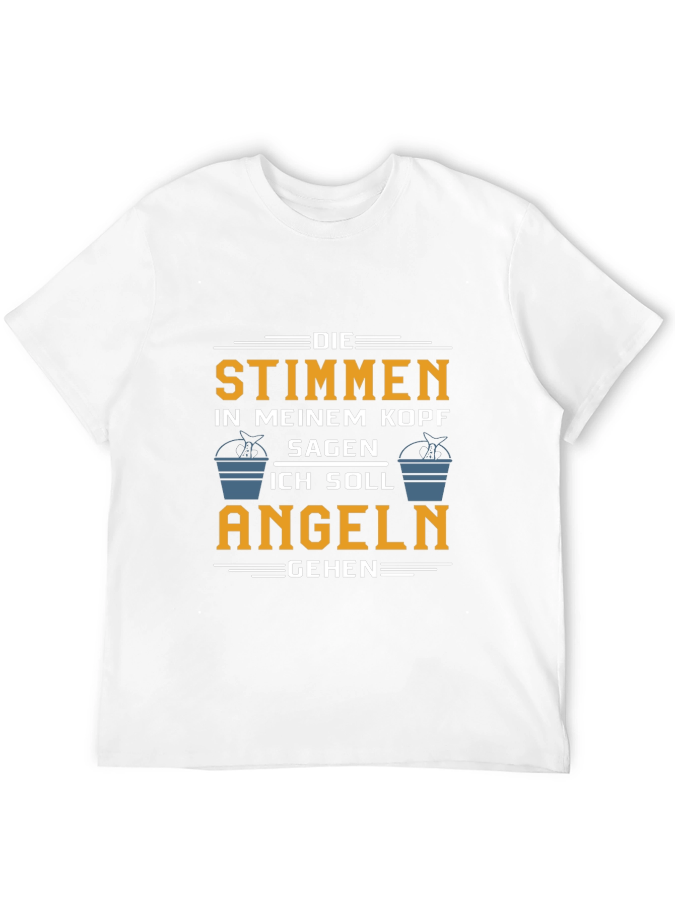 Die Stimmen T-Shirt: Funny Fishing Tee for Anglers