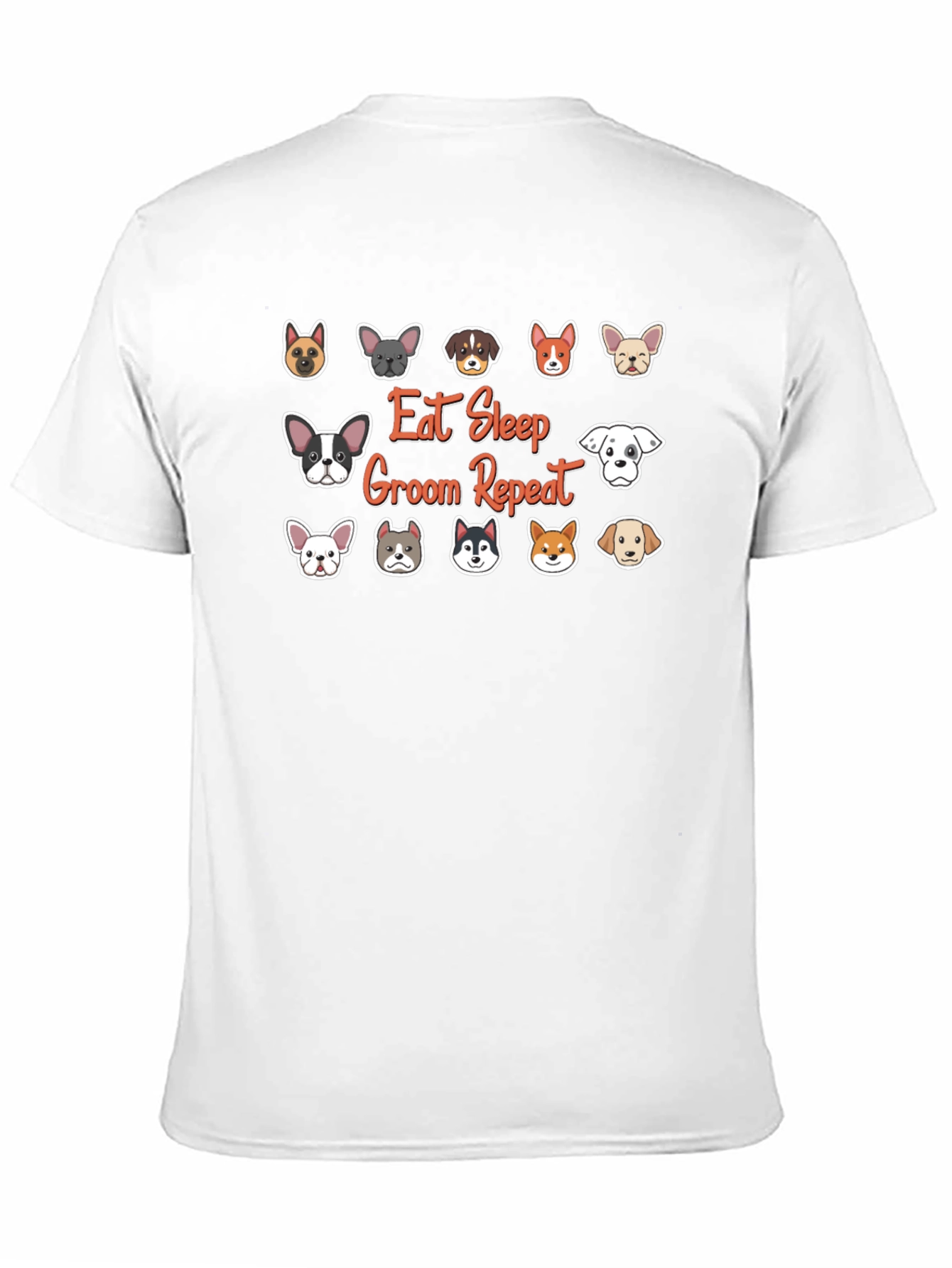 Eat Sleep Groom Repeat Dog Breed T-Shirt