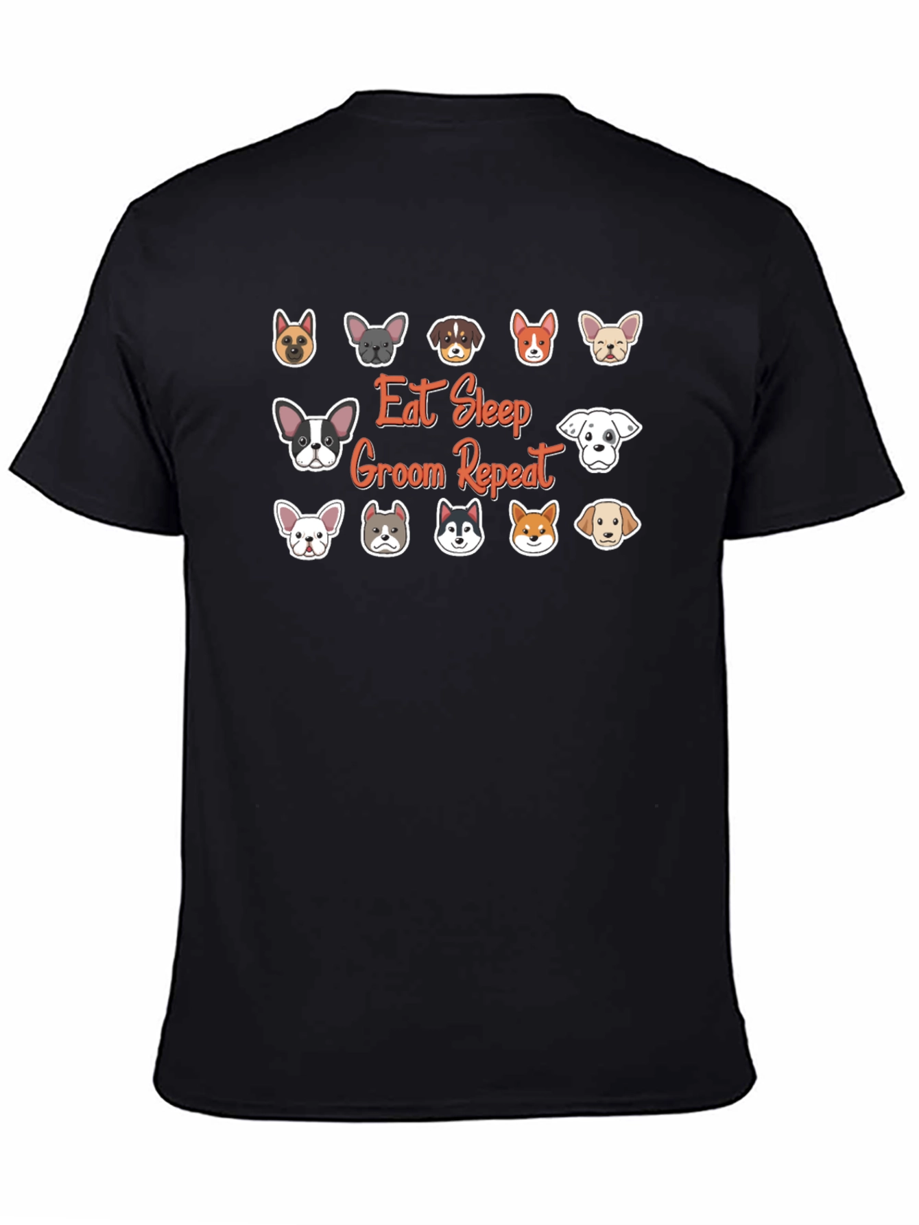 Eat Sleep Groom Repeat Dog Breed T-Shirt