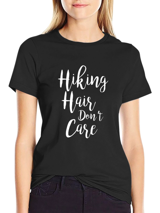 Hiking Hair Dont Care Black T-Shirt