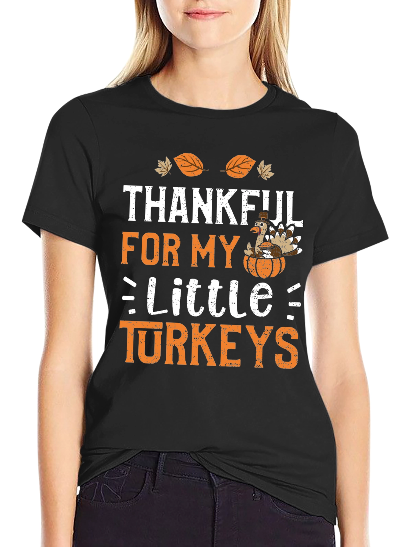 Thankful for Little Turkeys Graphic T-Shirt