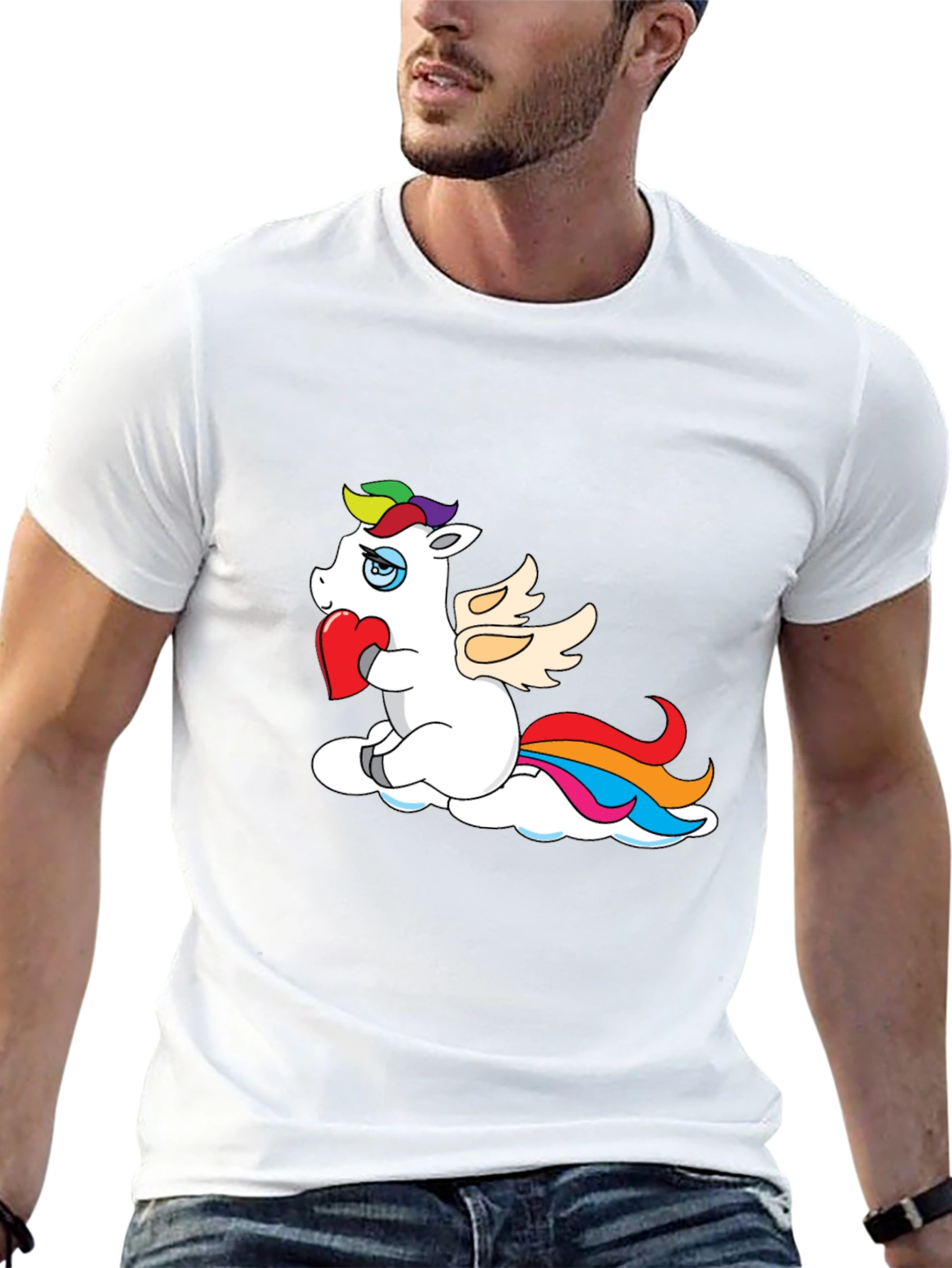 Heartbroken Unicorn Black Tee
