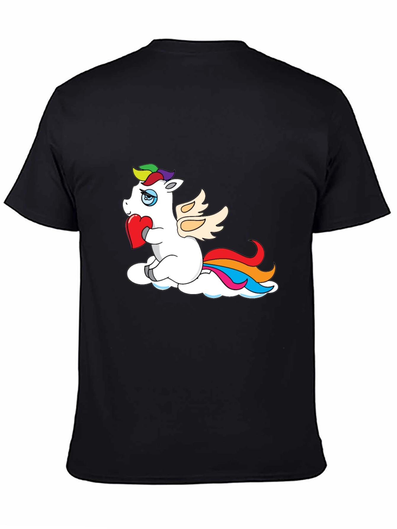 Heartbroken Unicorn Black Tee