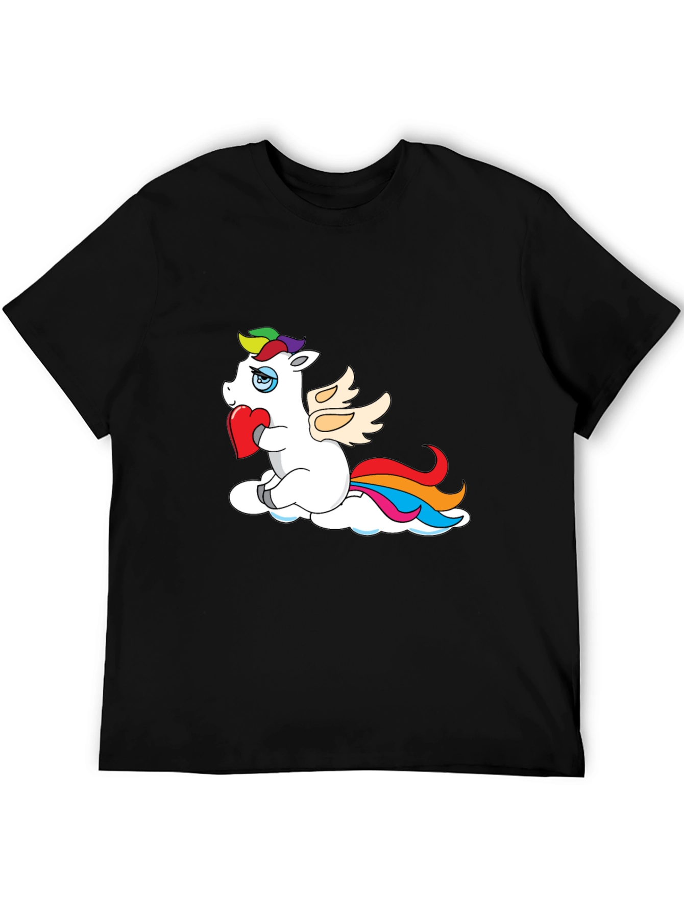 Heartbroken Unicorn Black Tee