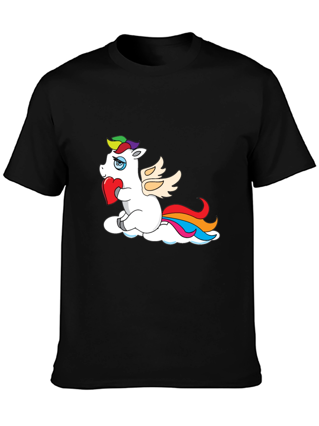 Heartbroken Unicorn Black Tee