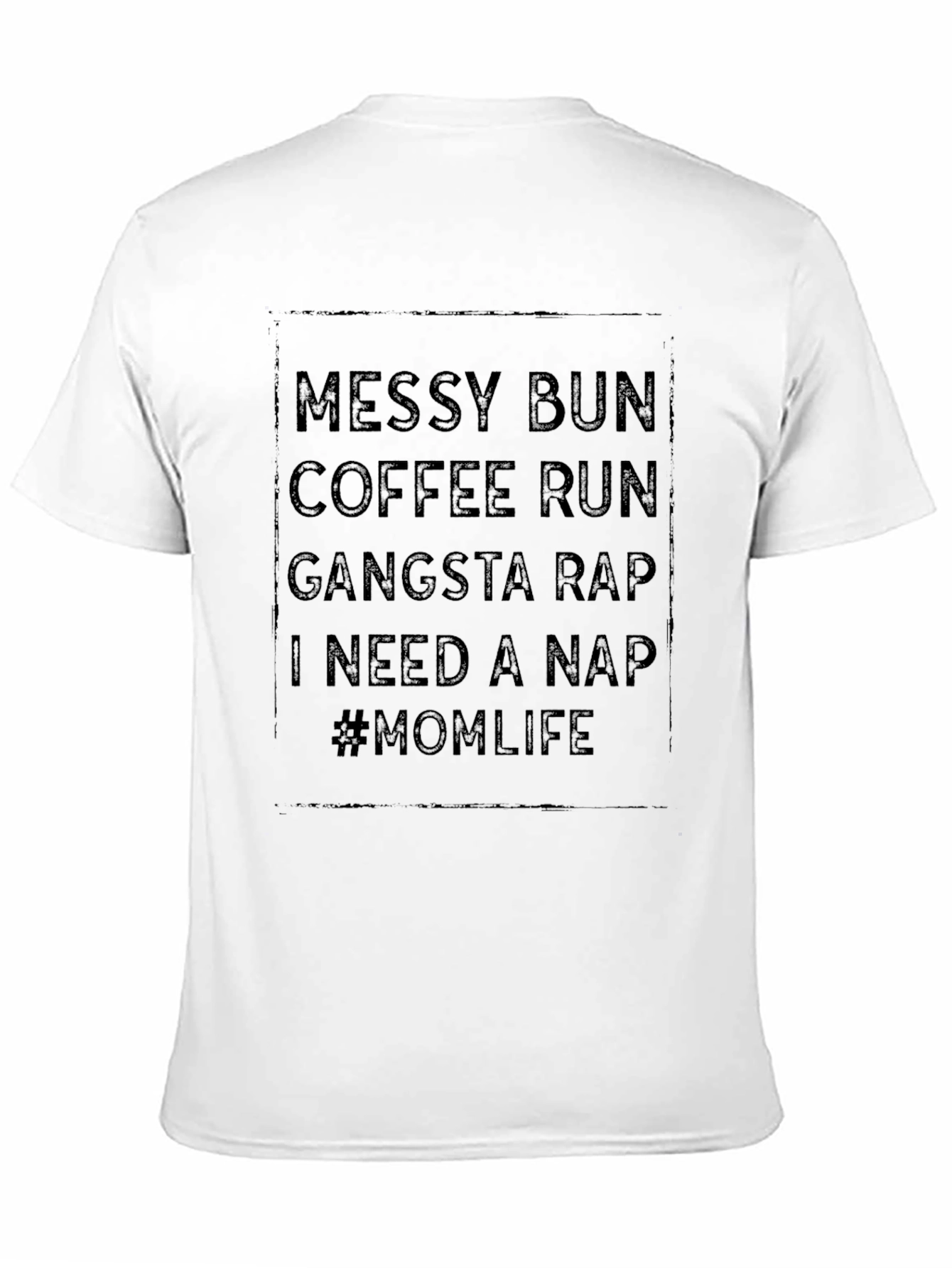 Messy Bun Mom Life Graphic Tee - Black