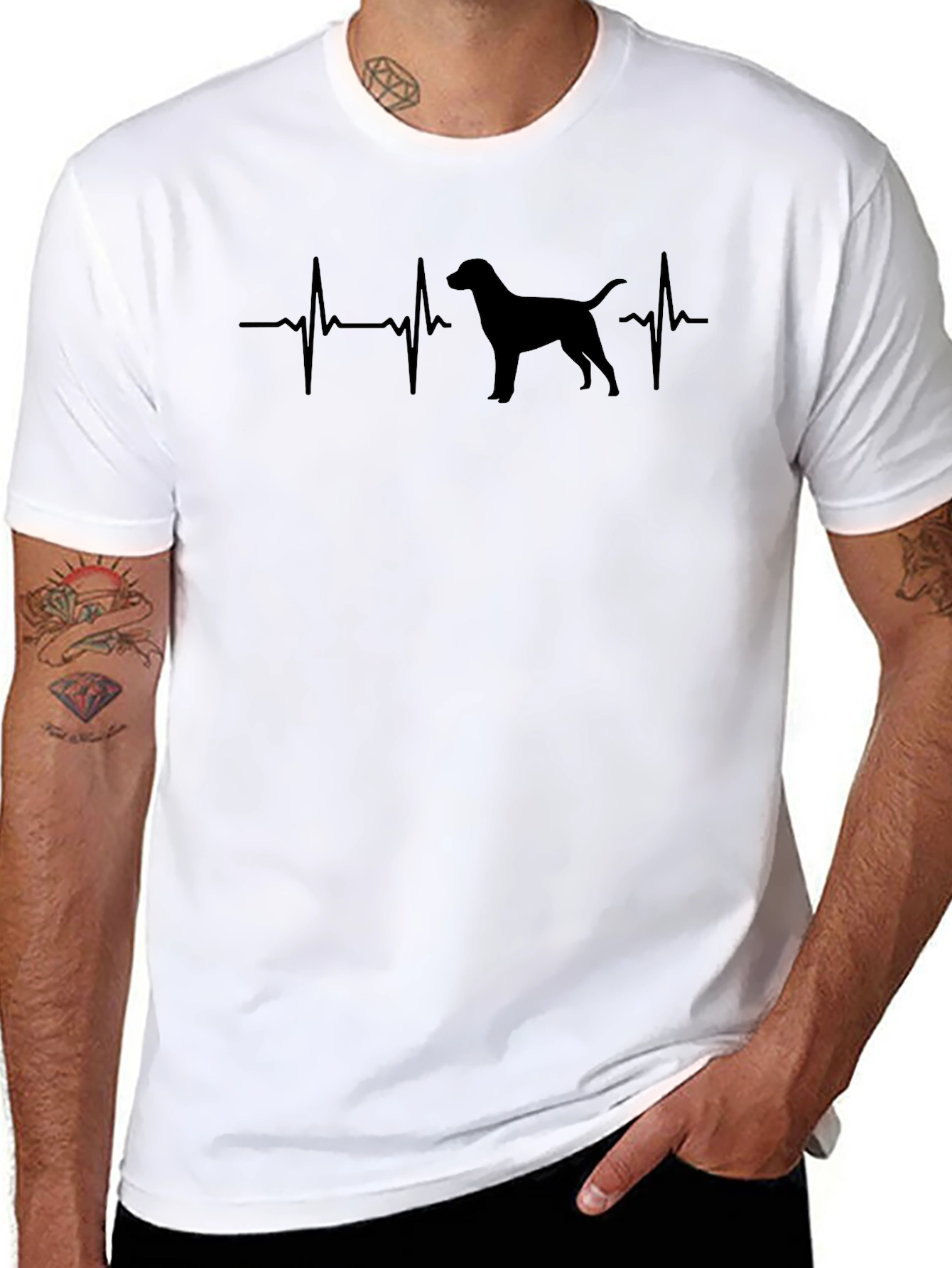 Dog Heartbeat EKG T-Shirt – Minimalist Dog Lover Tee