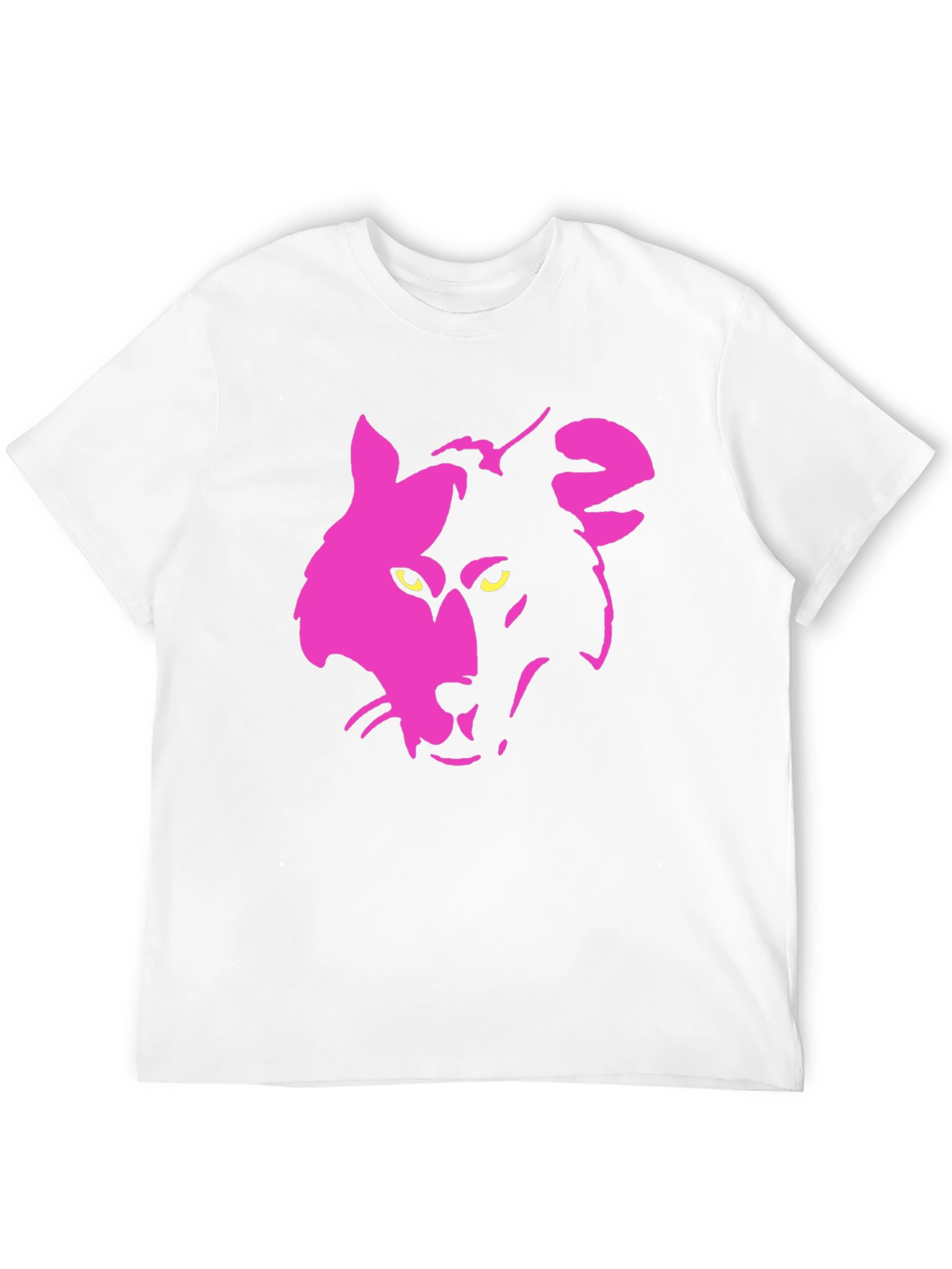 Two-Tone Wolf Graphic Tee - Stylish Casual Wear