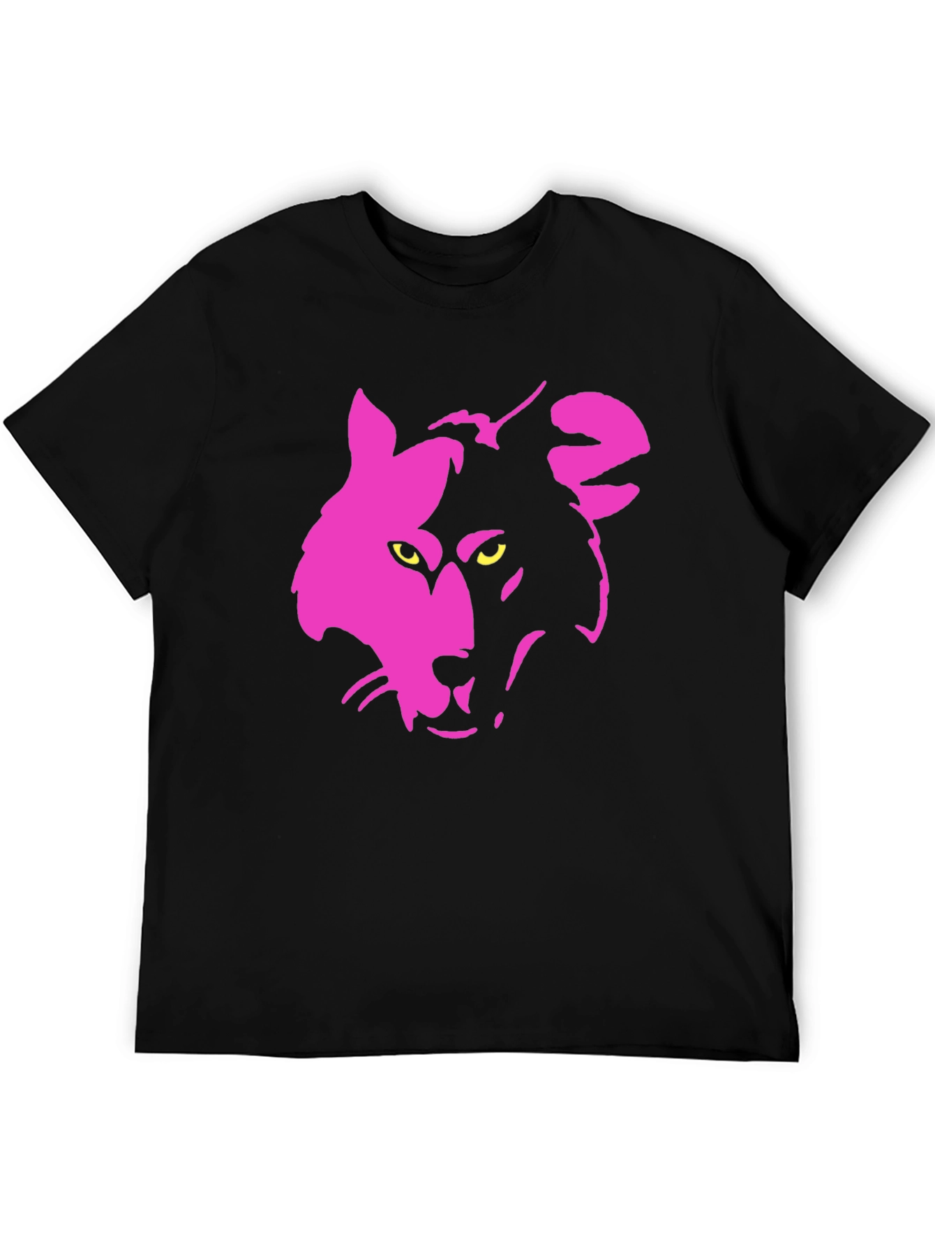 Two-Tone Wolf Graphic Tee - Stylish Casual Wear