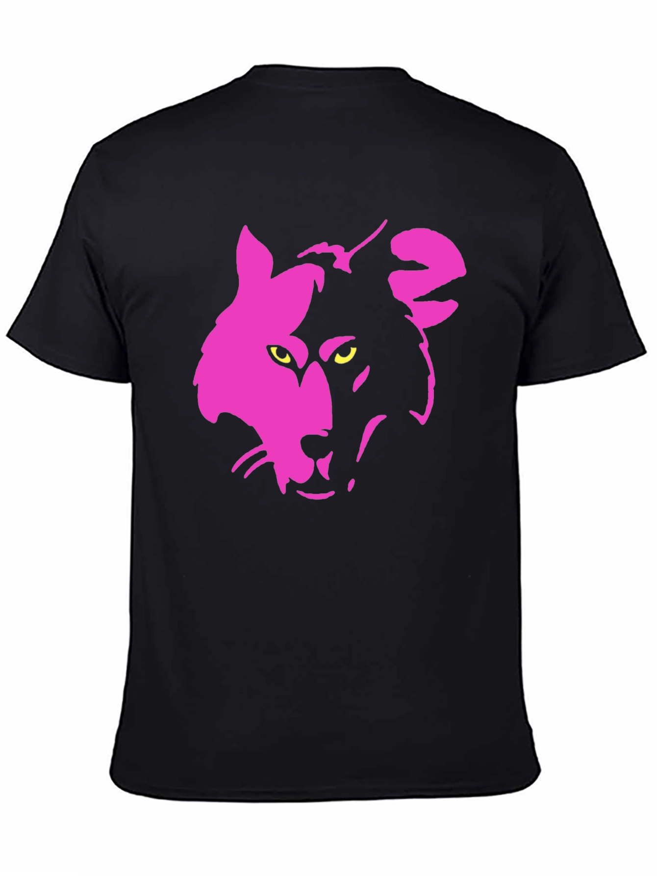 Two-Tone Wolf Graphic Tee - Stylish Casual Wear
