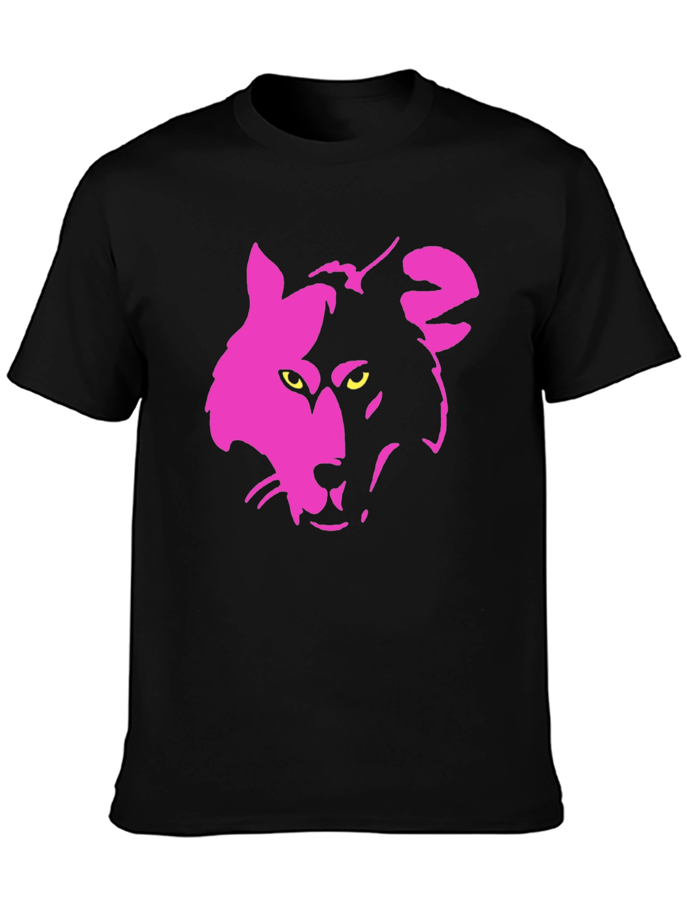 Two-Tone Wolf Graphic Tee - Stylish Casual Wear