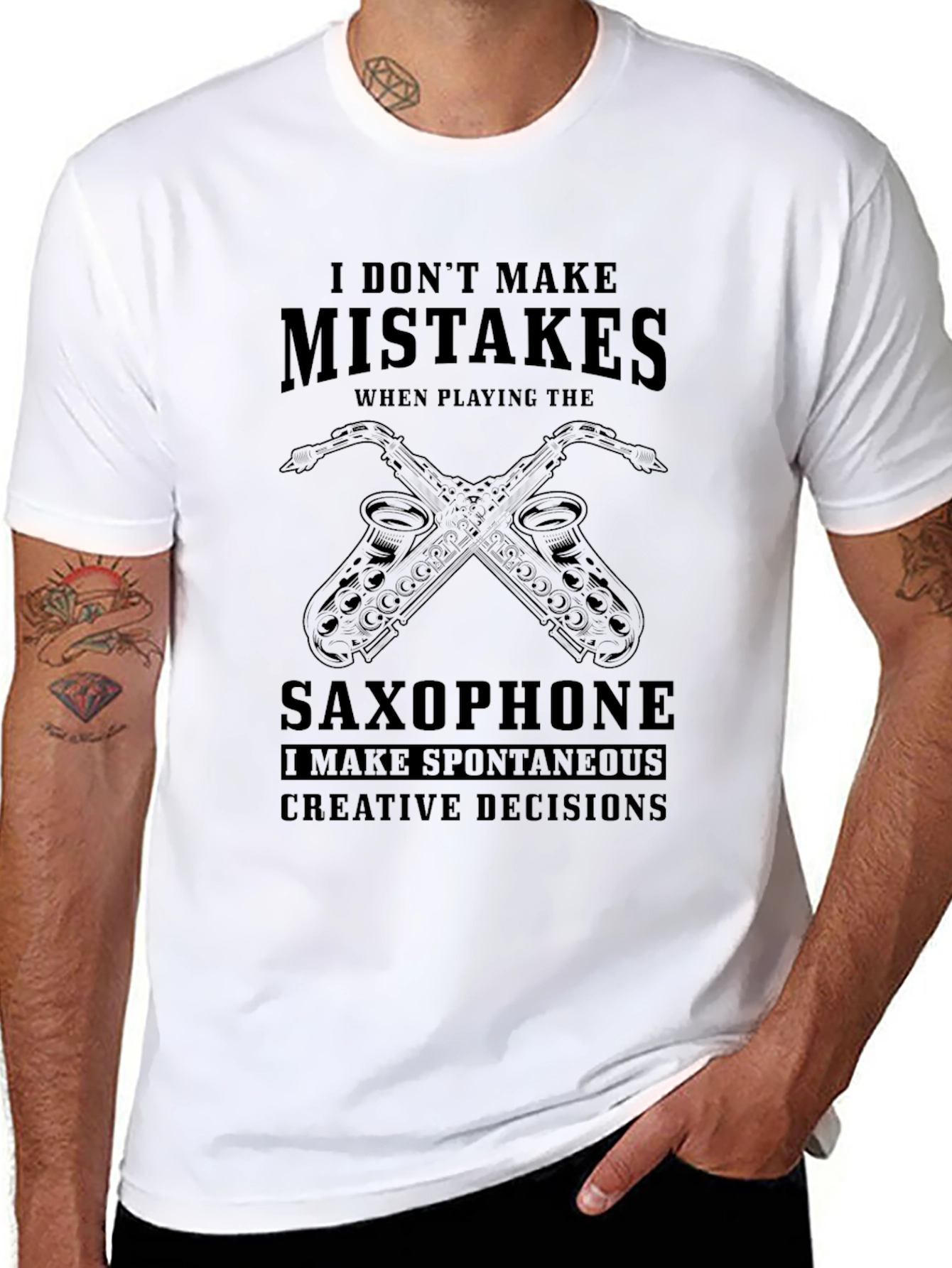 Saxophone Player T-Shirt: Spontaneous Creative Decisions