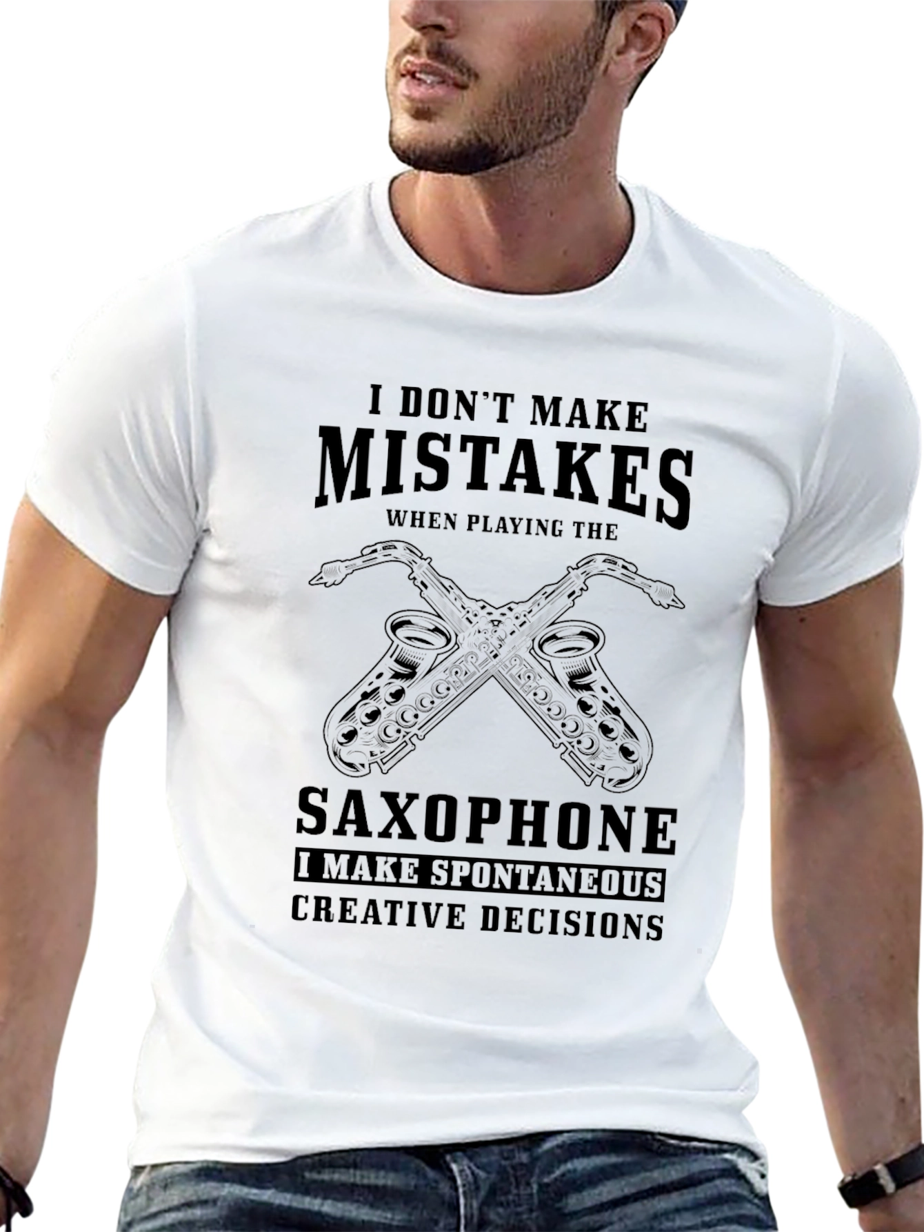 Saxophone Player T-Shirt: Spontaneous Creative Decisions