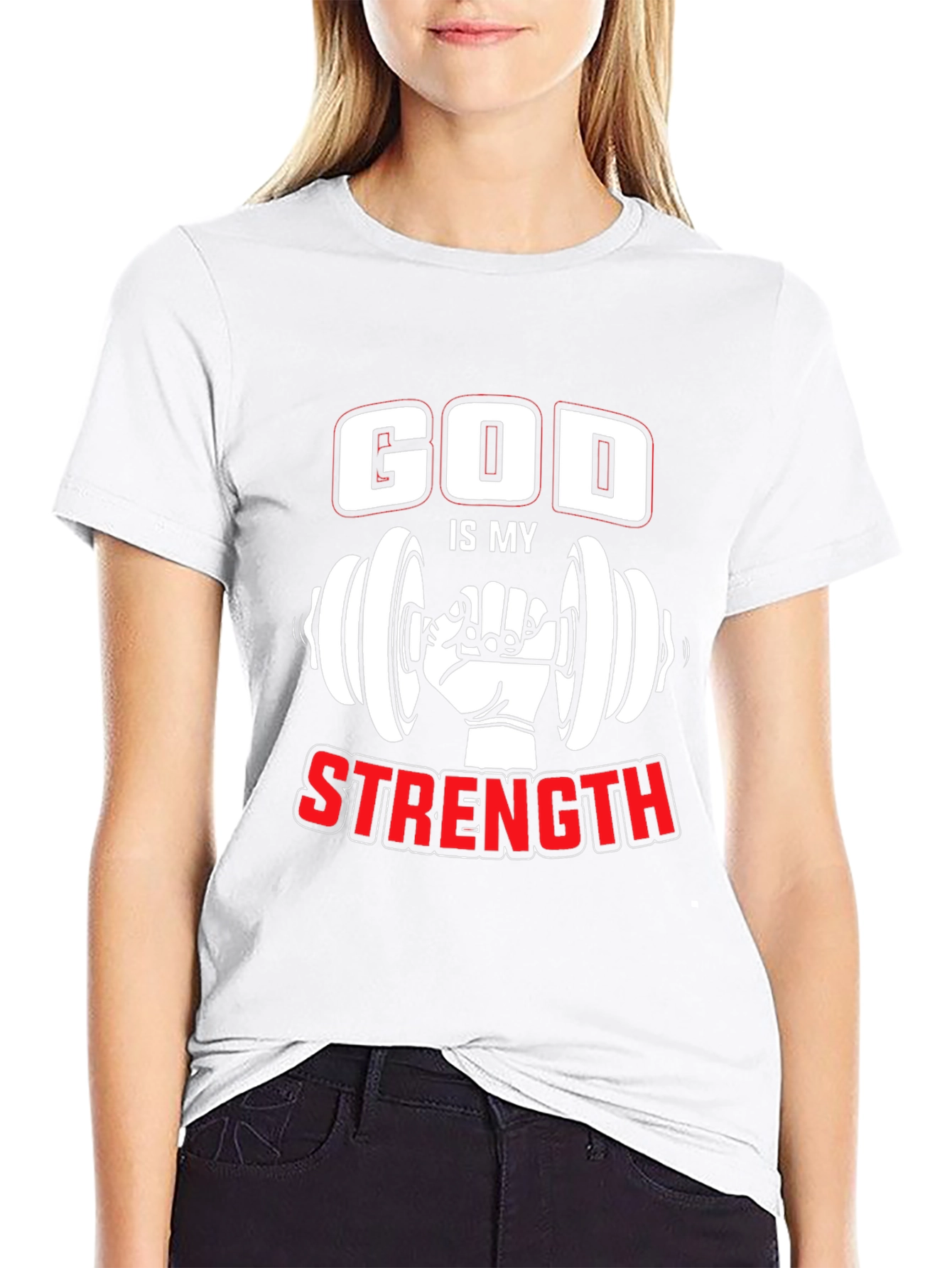 God is My Strength Workout T-Shirt
