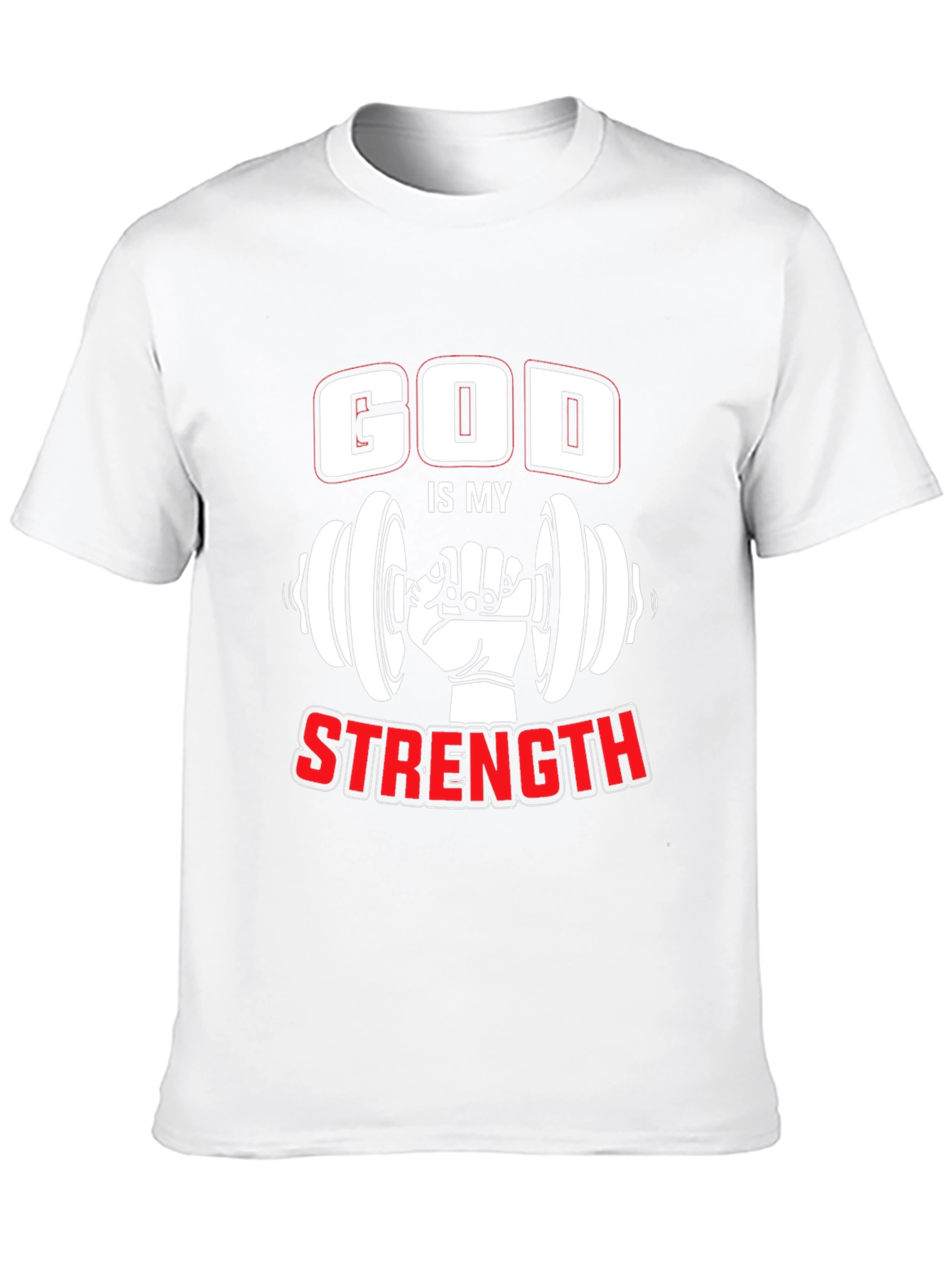 God is My Strength Workout T-Shirt
