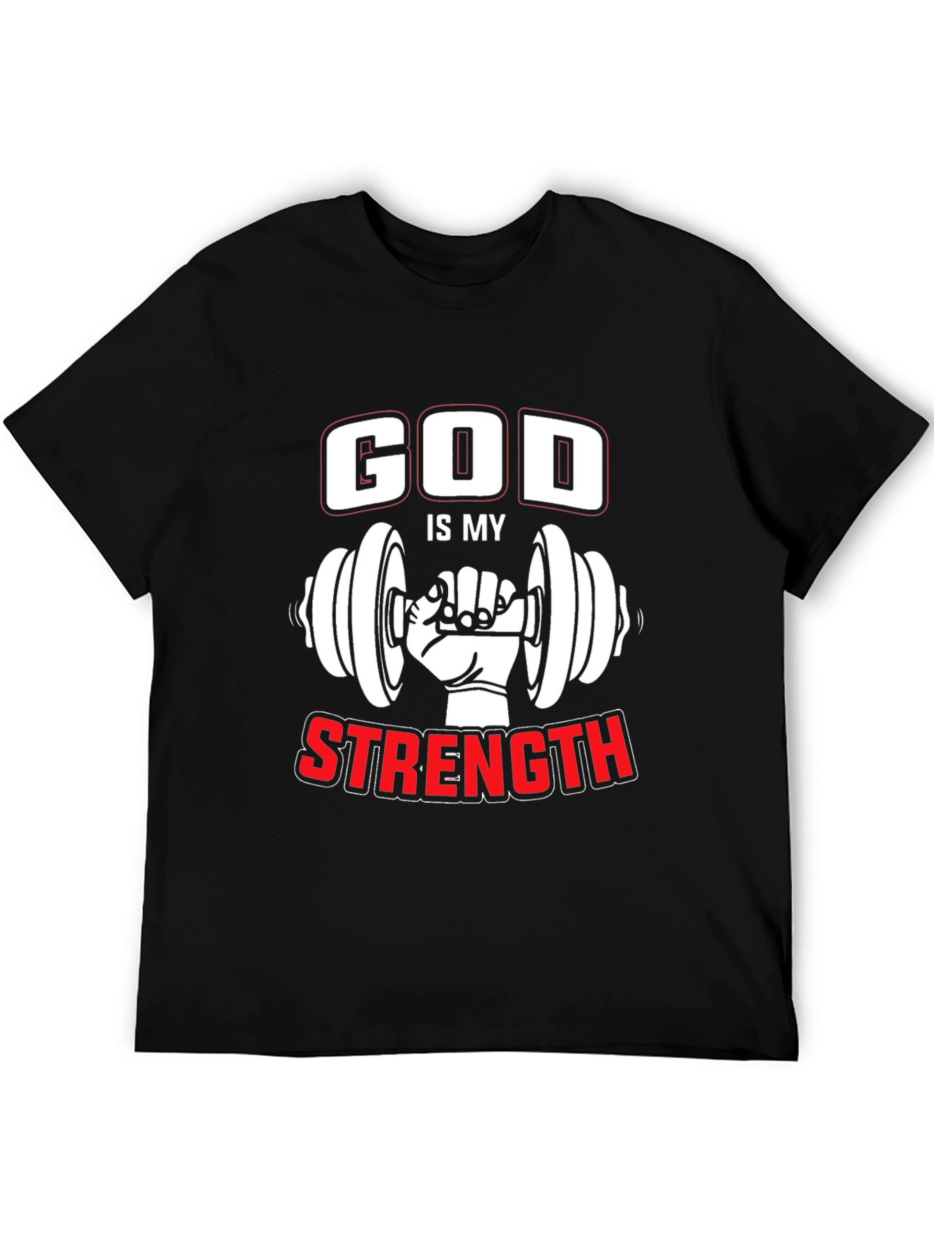 God is My Strength Workout T-Shirt