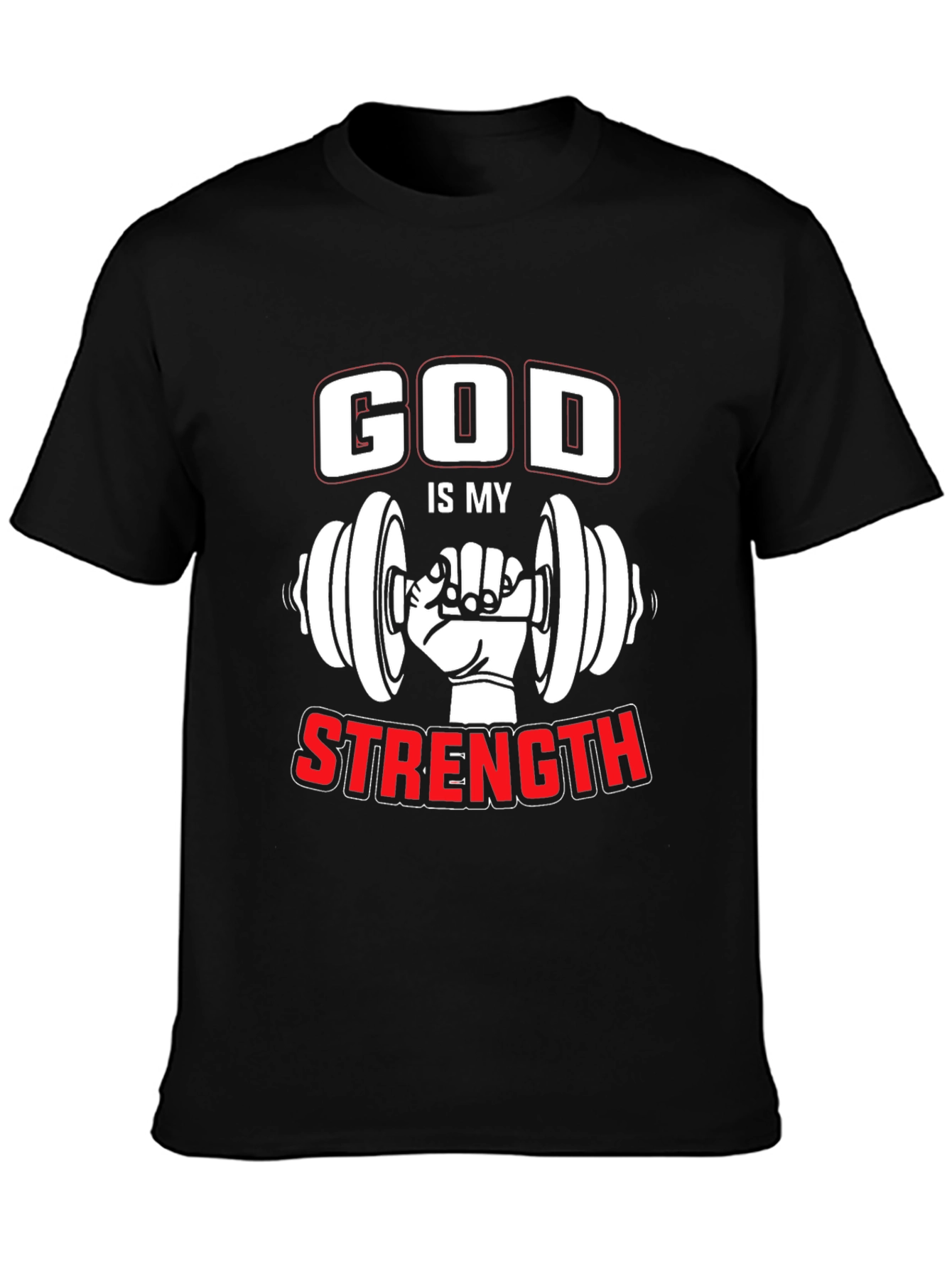 God is My Strength Workout T-Shirt