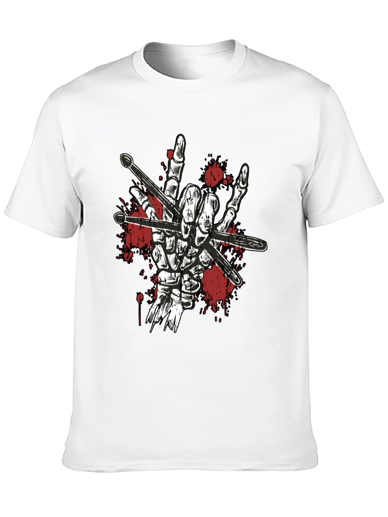 Rock On Skeleton Drummer T-Shirt