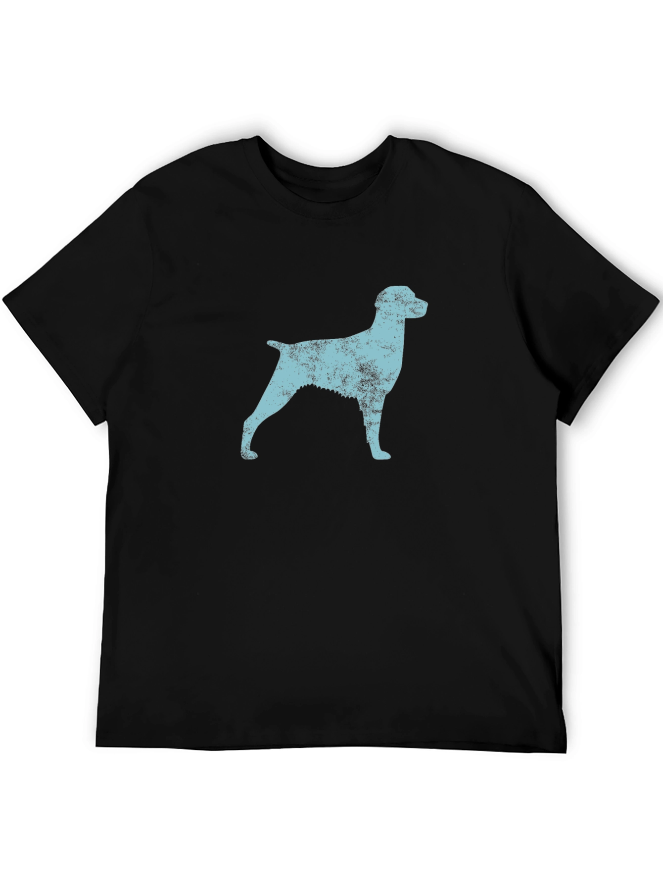Dog Silhouette Graphic Tee - Black