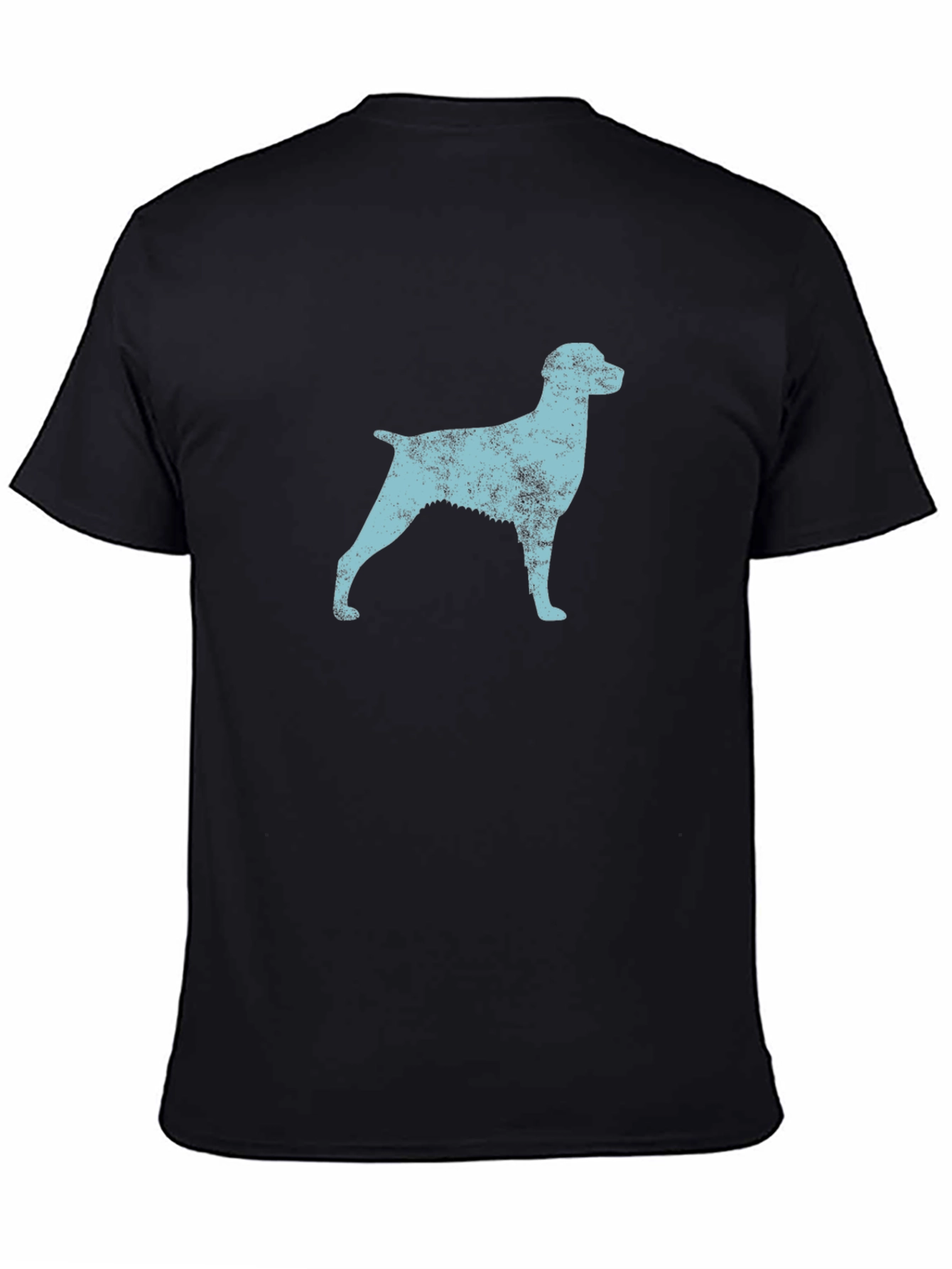 Dog Silhouette Graphic Tee - Black