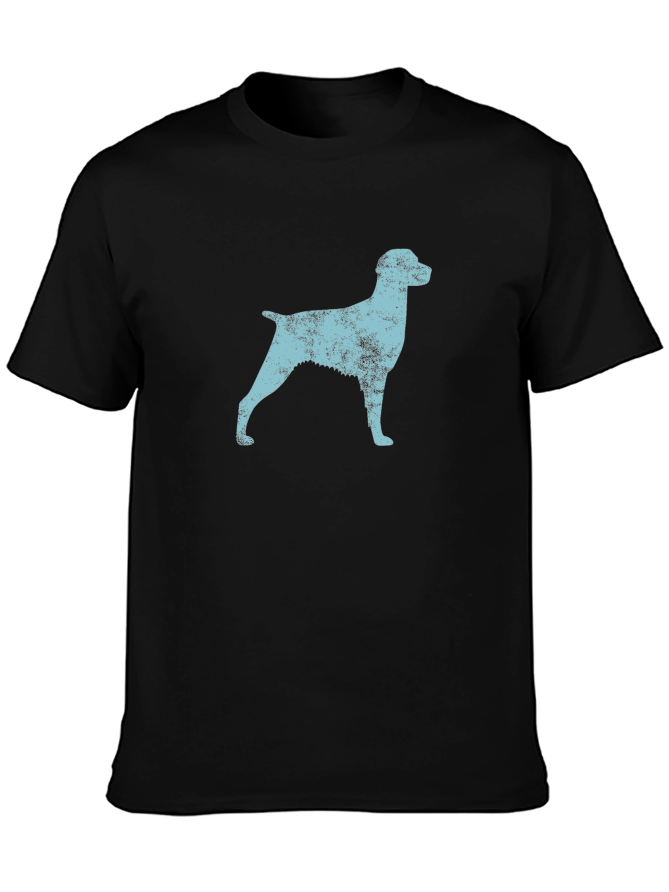 Dog Silhouette Graphic Tee - Black
