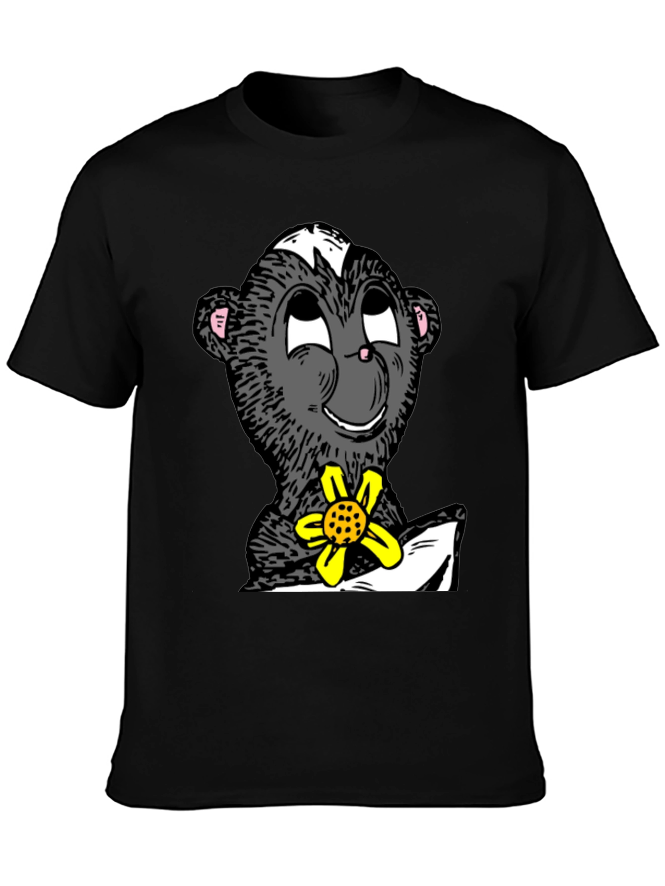 Skunk With Flower Graphic T-Shirt