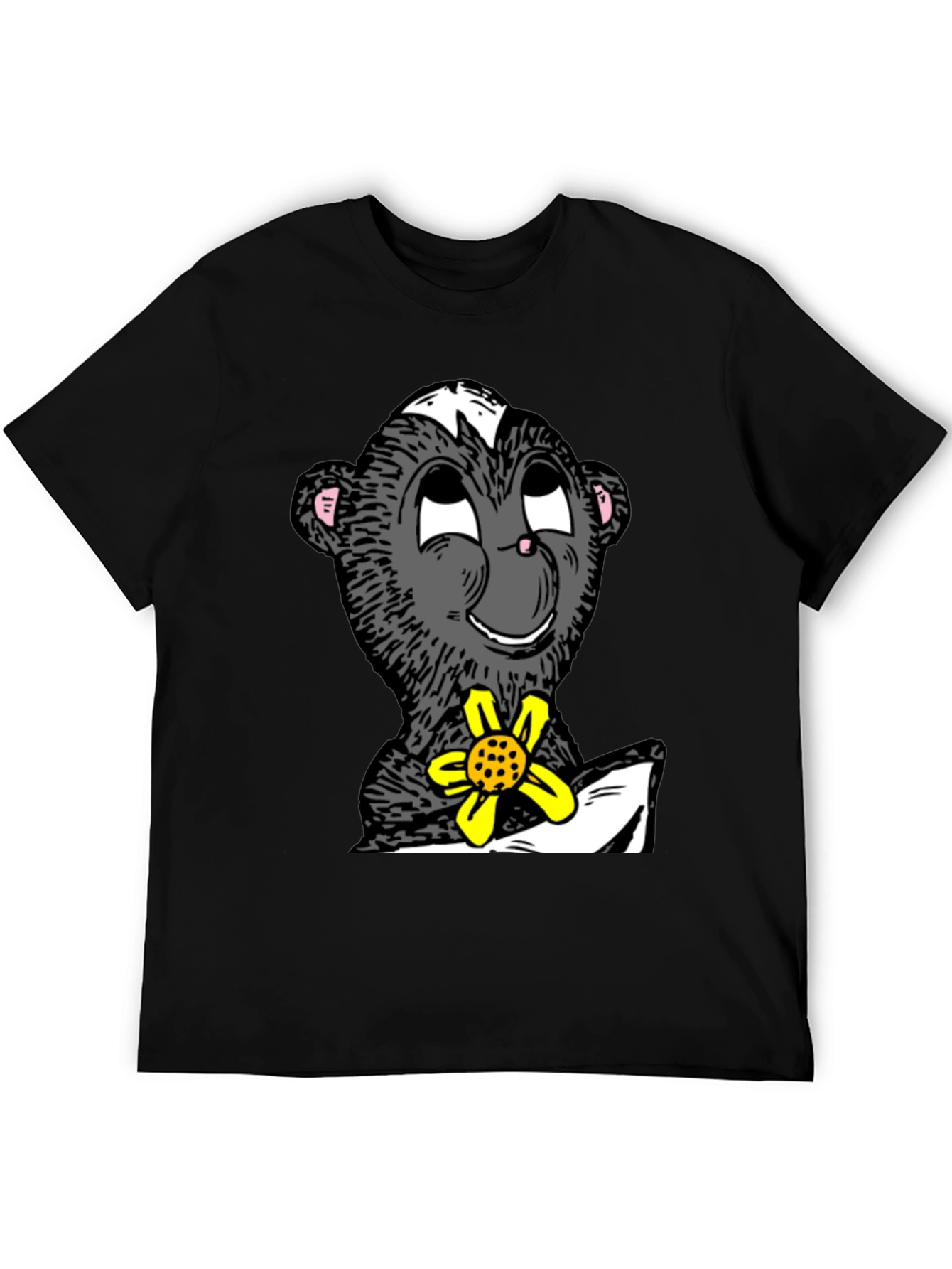 Skunk With Flower Graphic T-Shirt