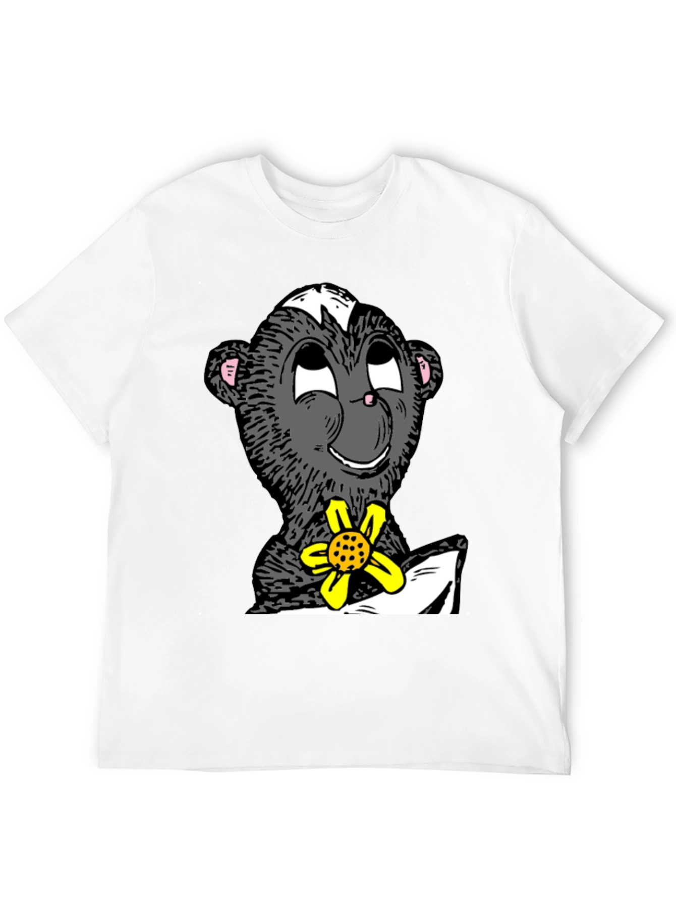 Skunk With Flower Graphic T-Shirt