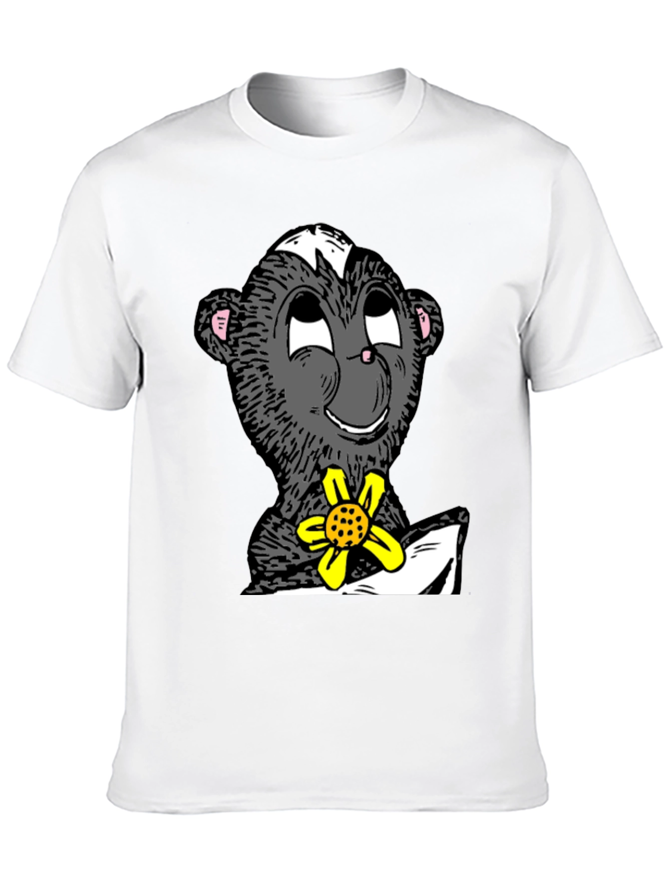 Skunk With Flower Graphic T-Shirt