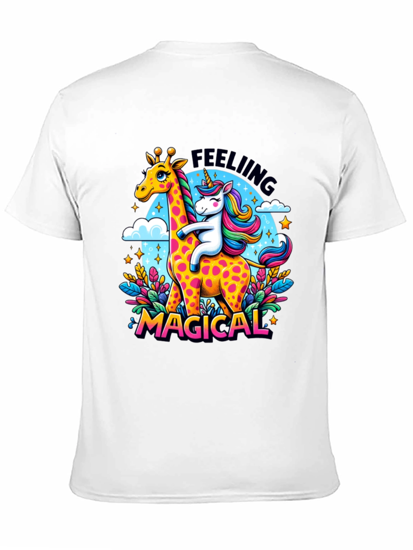 Magical Giraffe & Unicorn Graphic Tee