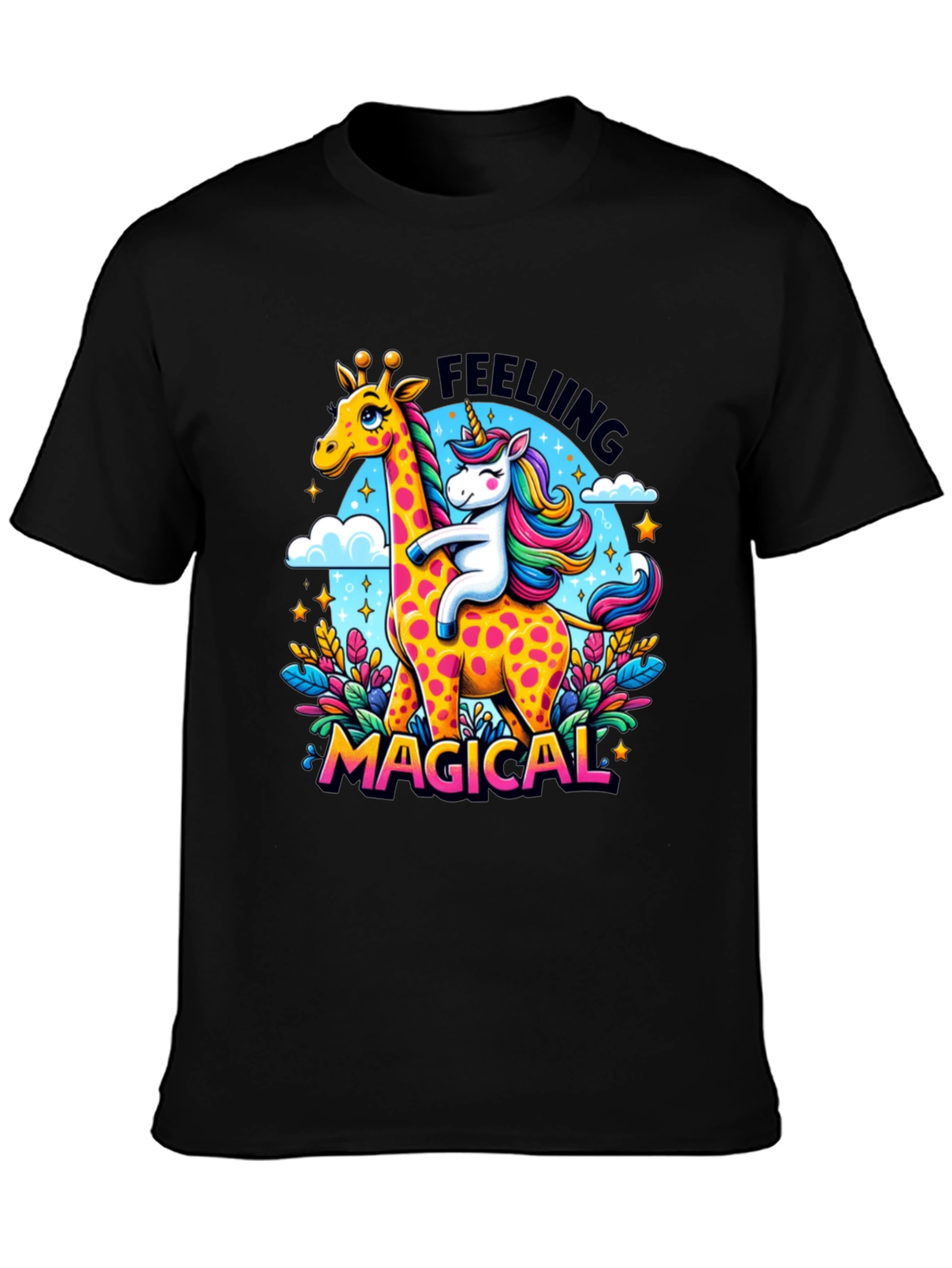 Magical Giraffe & Unicorn Graphic Tee