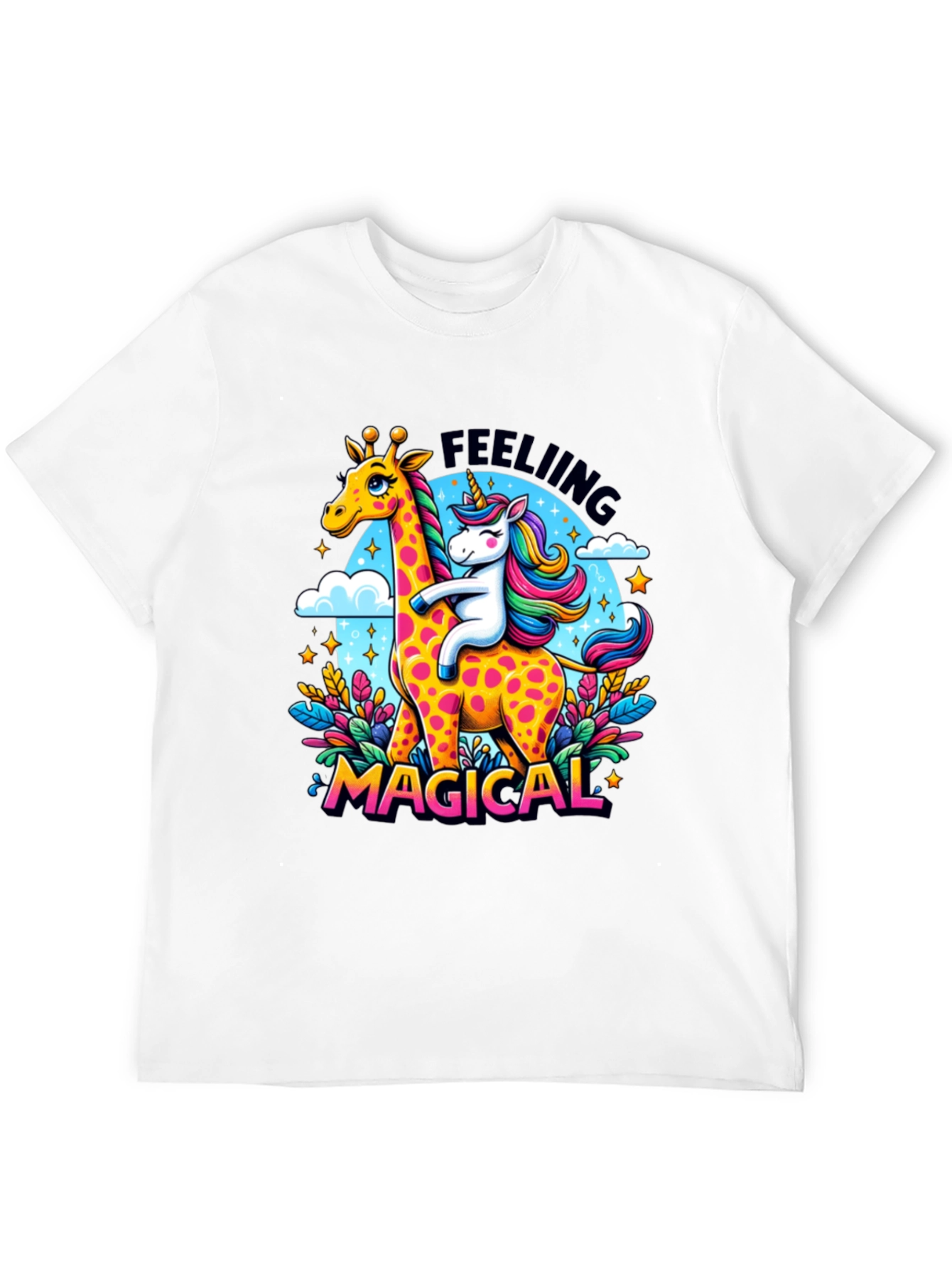 Magical Giraffe & Unicorn Graphic Tee