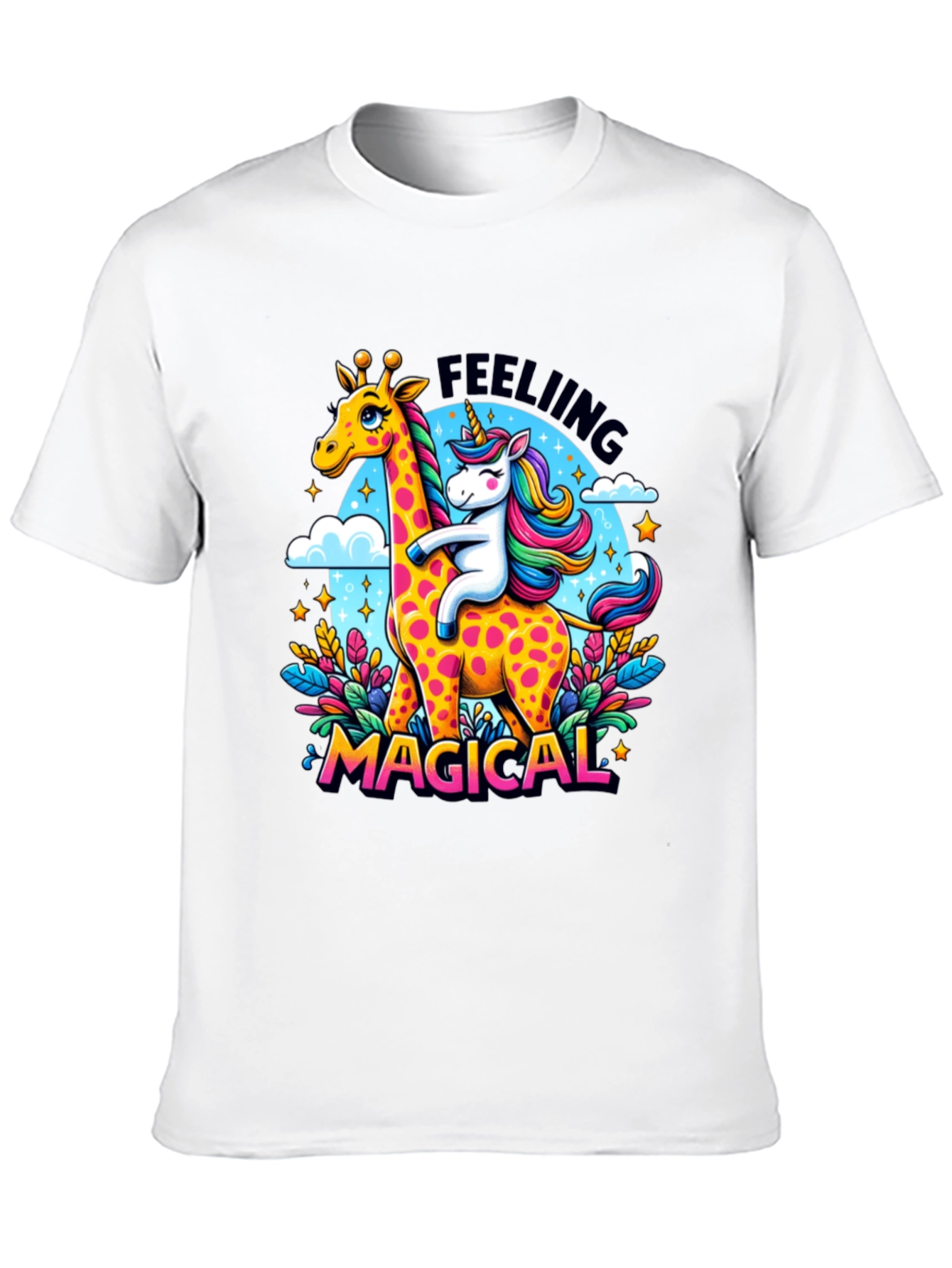 Magical Giraffe & Unicorn Graphic Tee