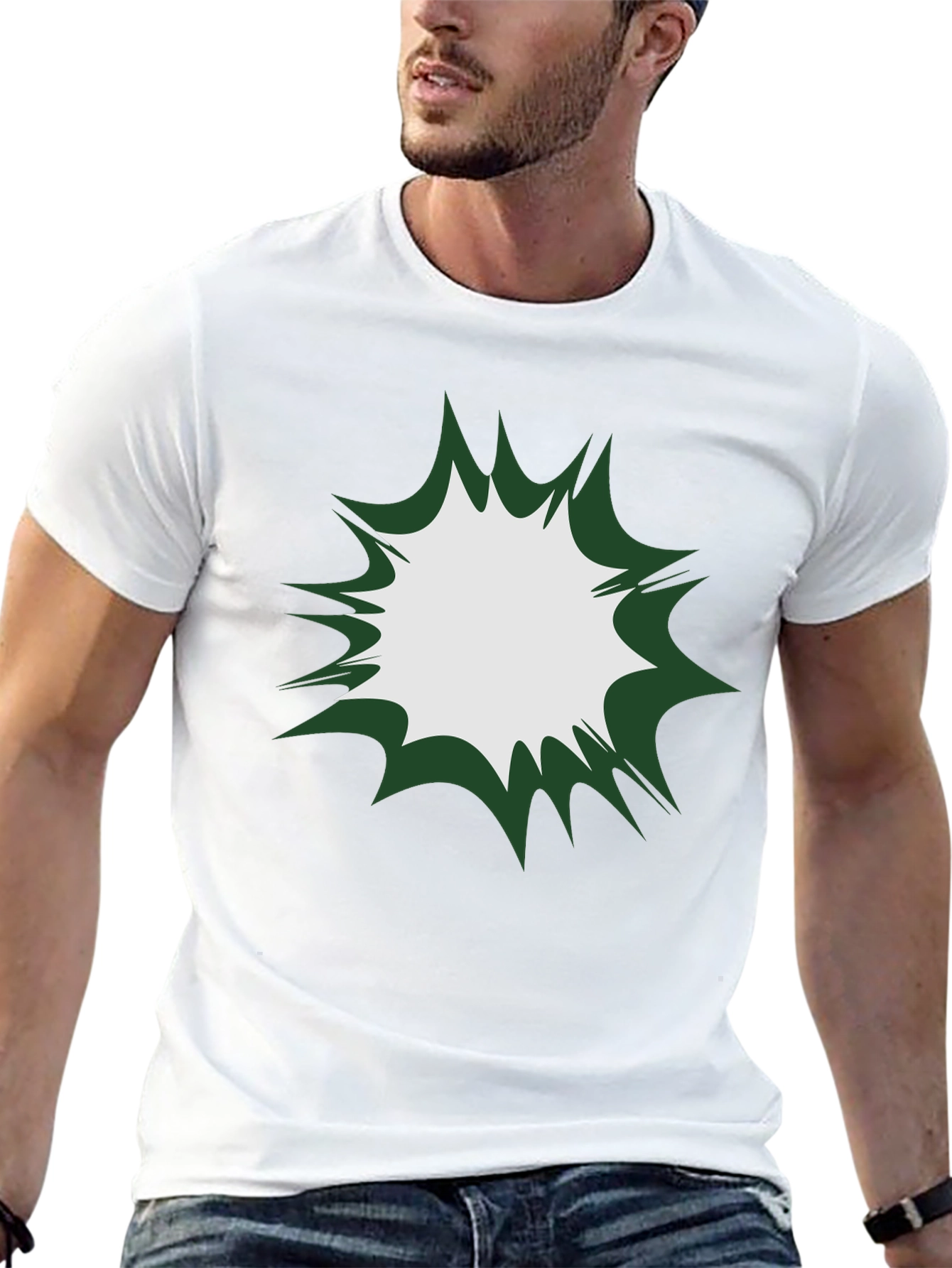 Mens Black T-Shirt - Exploding Graphic Design