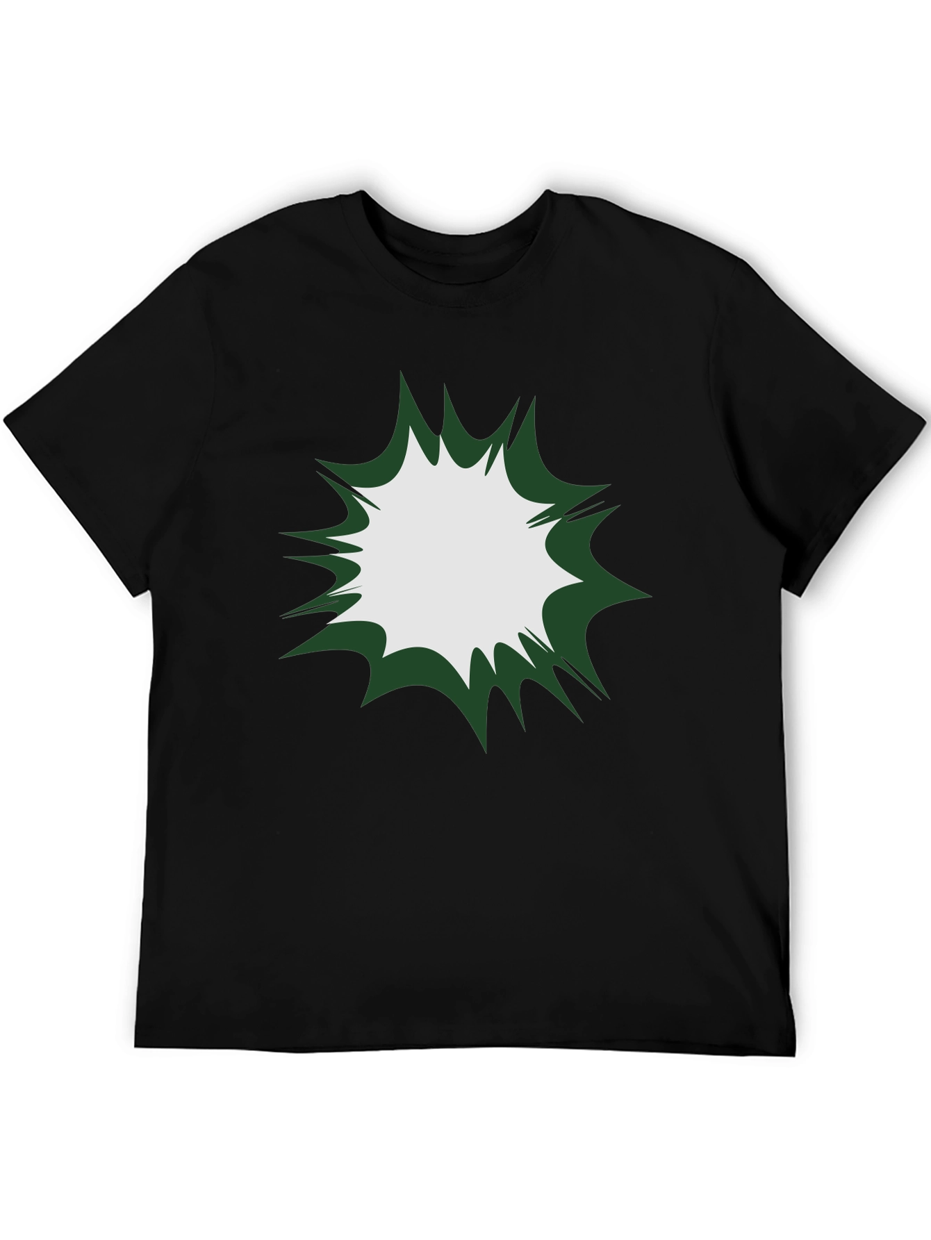 Mens Black T-Shirt - Exploding Graphic Design