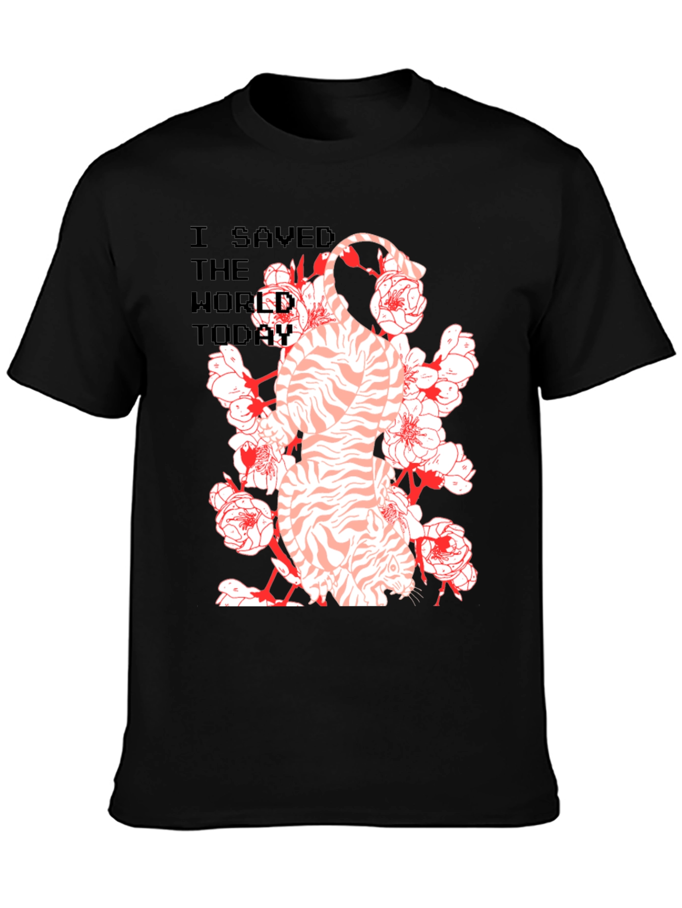 I Saved the World Today Black Graphic Tee
