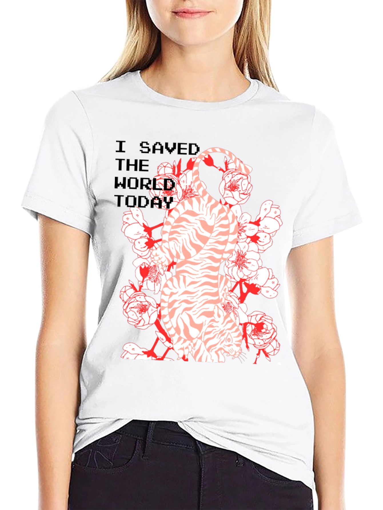 I Saved the World Today Black Graphic Tee