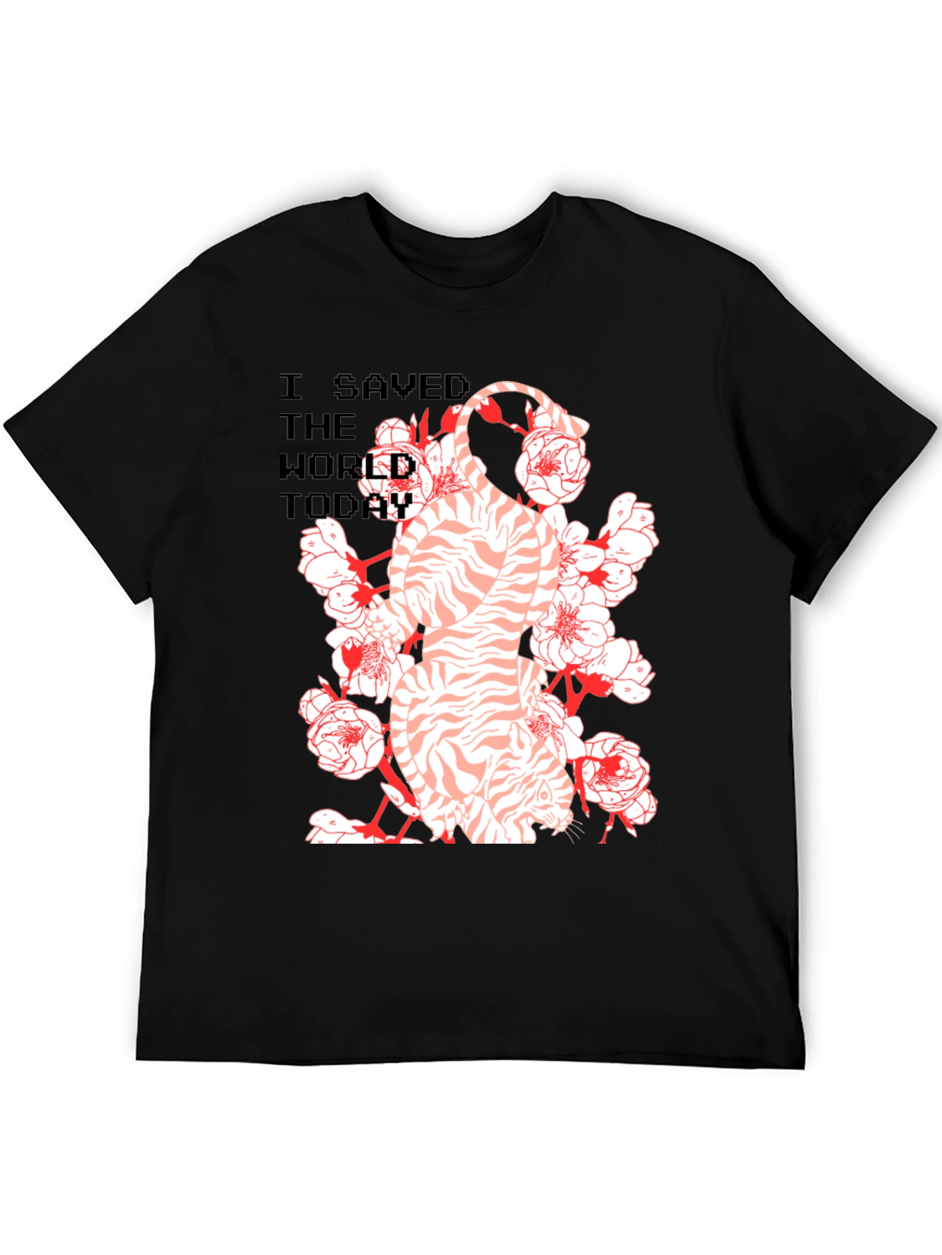I Saved the World Today Black Graphic Tee