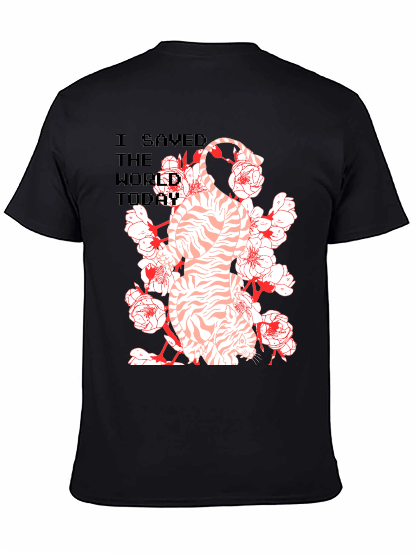 I Saved the World Today Black Graphic Tee