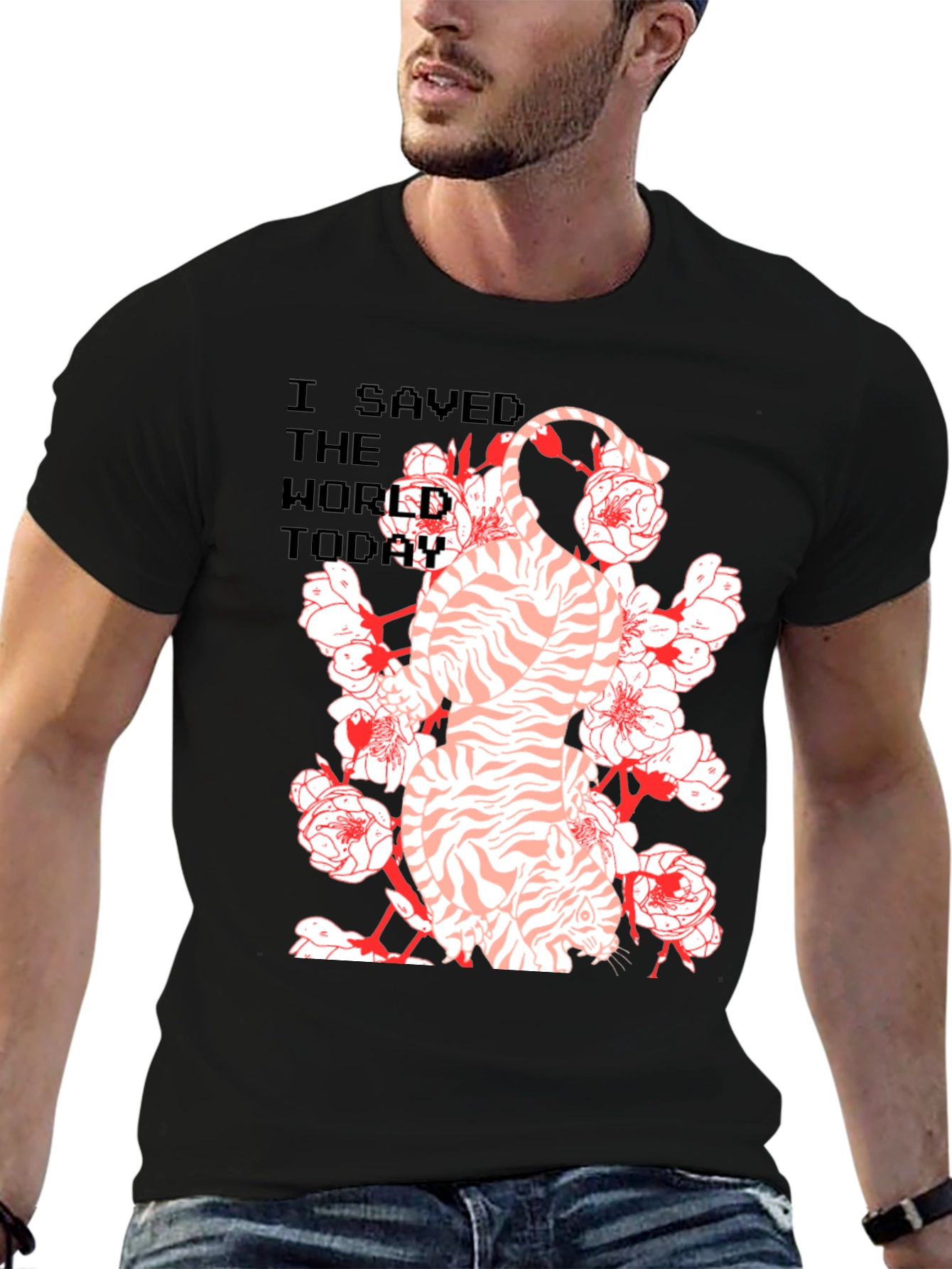 I Saved the World Today Black Graphic Tee