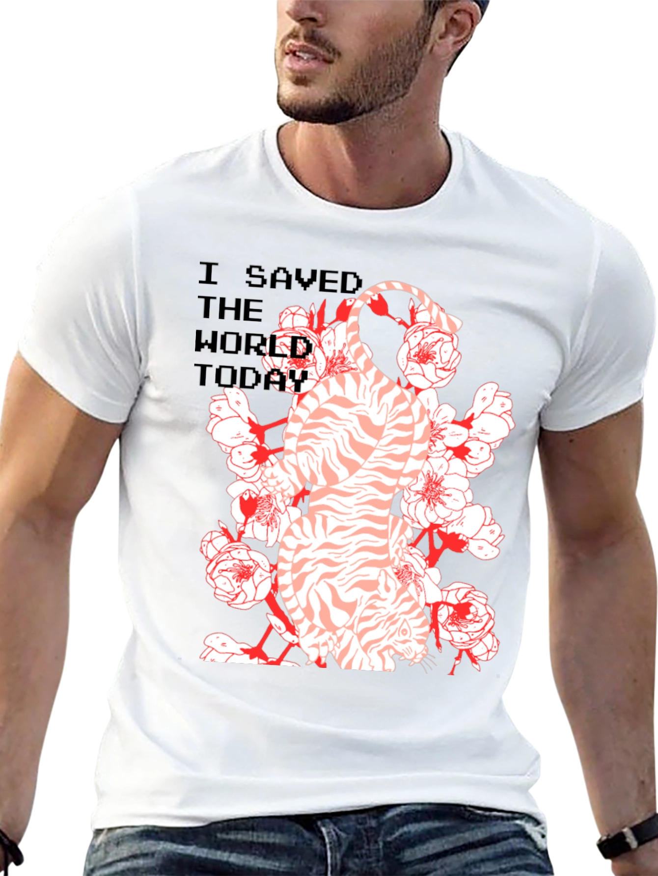 I Saved the World Today Black Graphic Tee