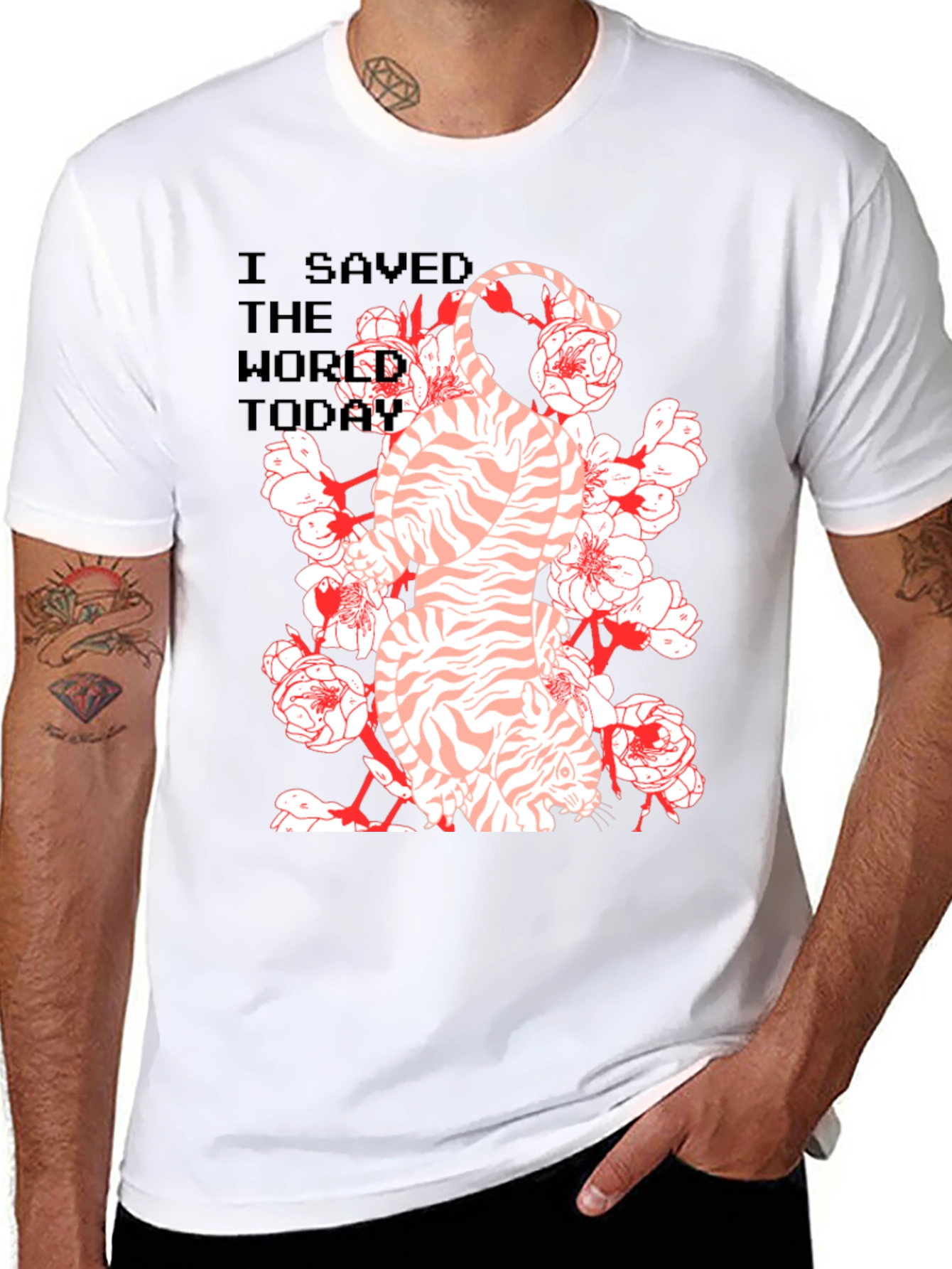 I Saved the World Today Black Graphic Tee