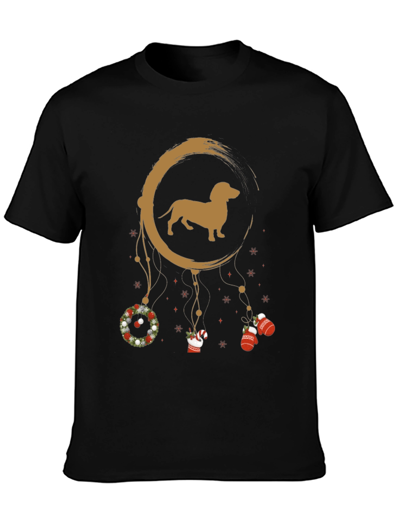 Dachshund Christmas Dreamcatcher T-Shirt – Festive Dog Lover Tee